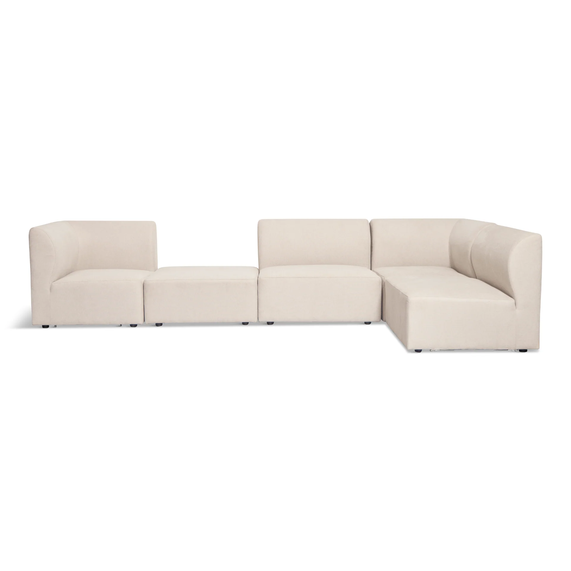 Emilia modulsoffa i beige 4 moduler med höger- och vänstervänd schäslong L: 328 X D: 158 X H: 72 cm - Image 3