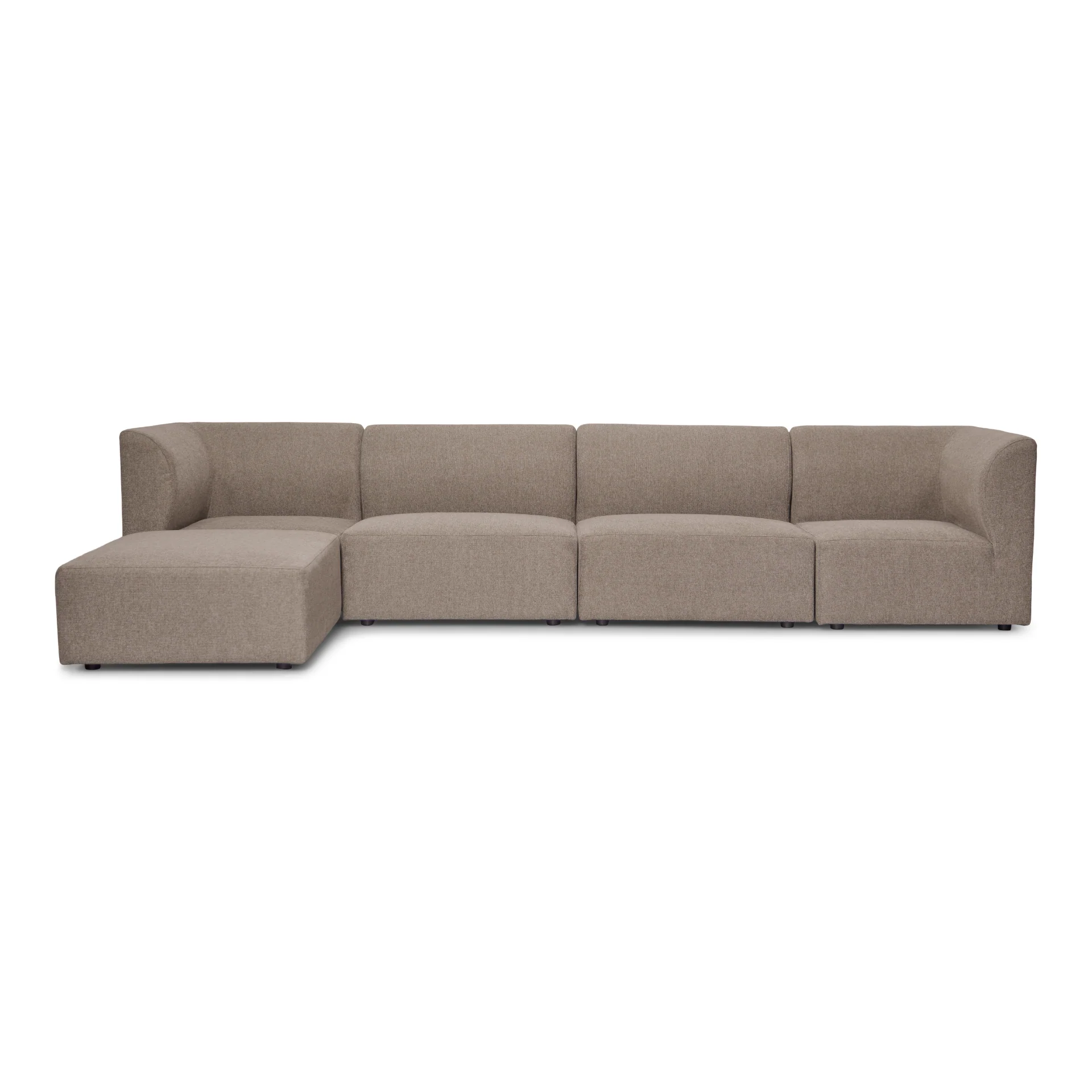 Emilia modulsoffa i sand 4 moduler med höger- och vänstervänd schäslong L: 328 X D: 158 X H: 72 cm - Image 2