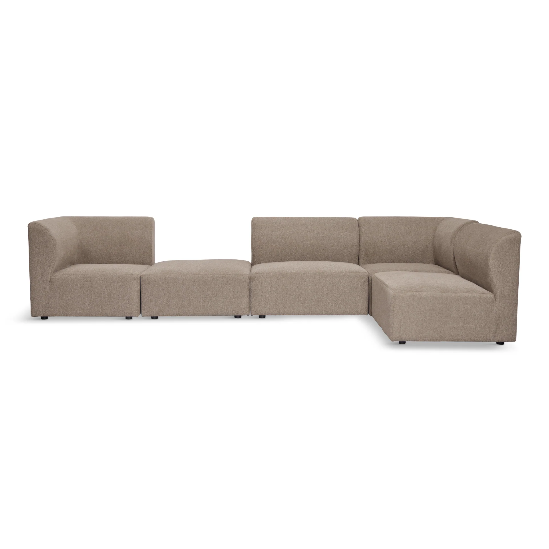 Emilia modulsoffa i sand 4 moduler med höger- och vänstervänd schäslong L: 328 X D: 158 X H: 72 cm - Image 3