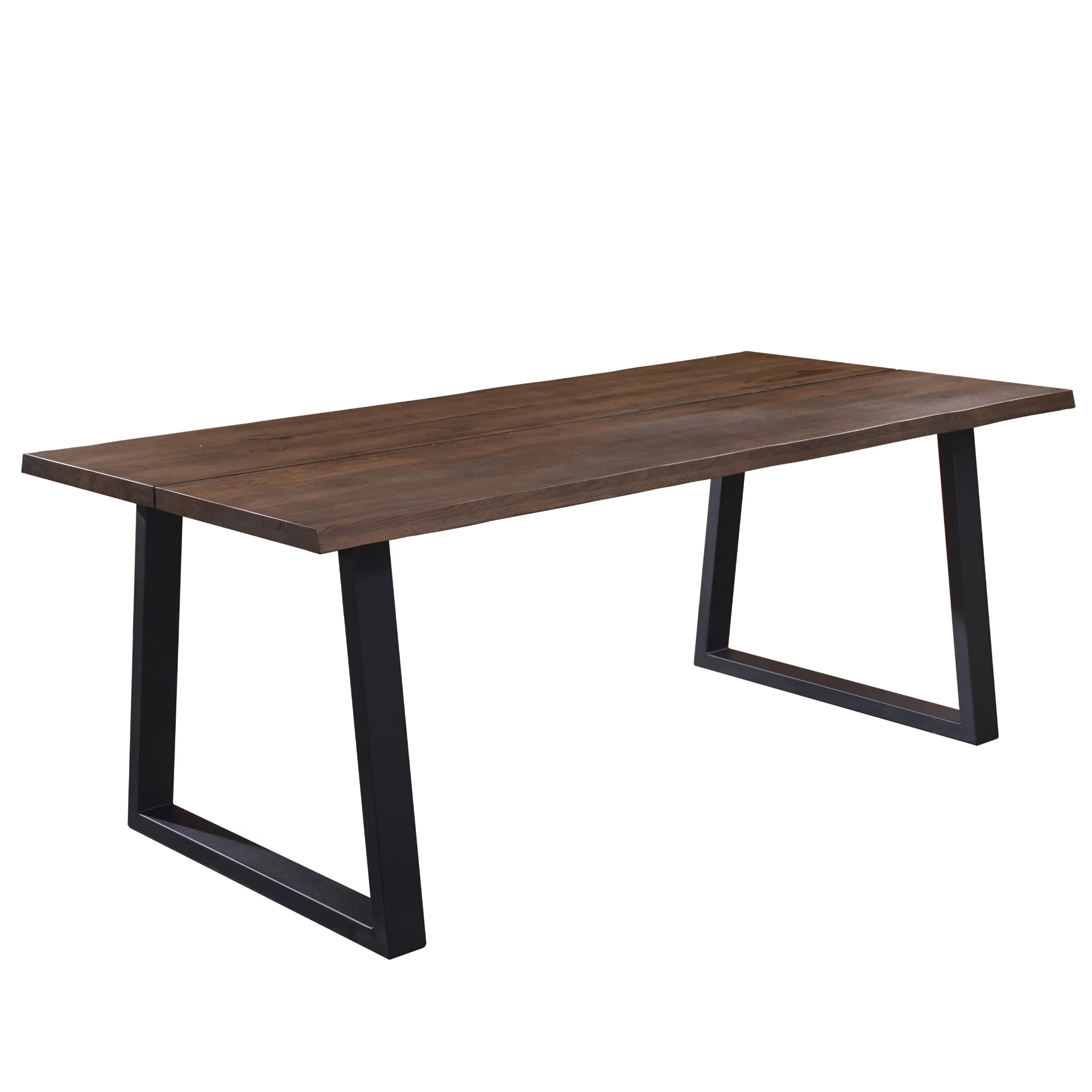Esther plankbord - 300x95 cm - i rökt ek med fyrkantiga ben - (Förberett för tilläggsskivor)