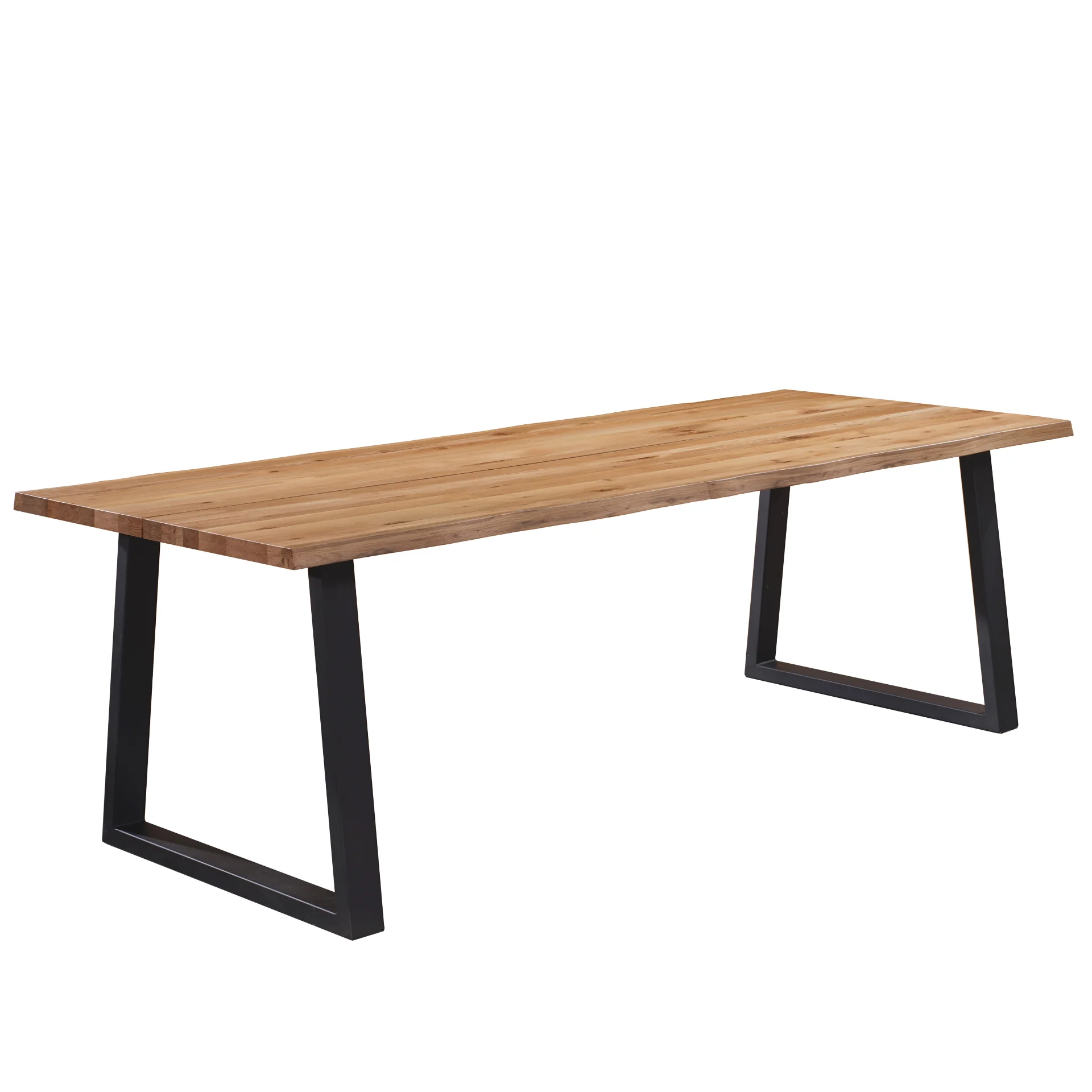 Esther - Plankbord 200 x 95 cm i naturoljad ek med fyrkantiga ben (förberett för tilläggsskivor)