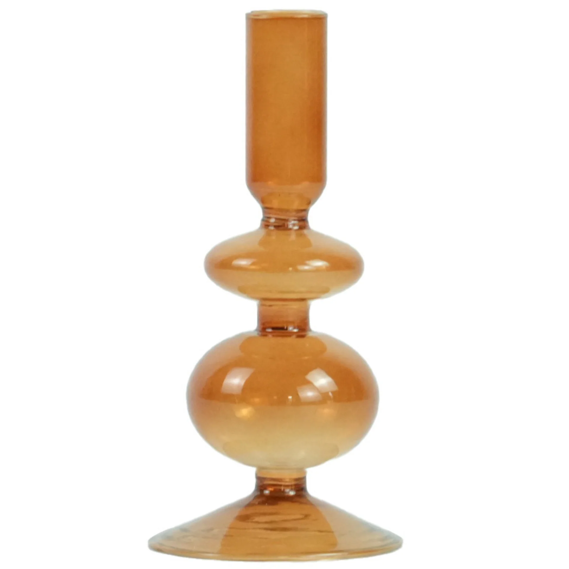 Fendi glasljusstake bärnsten 15 cm