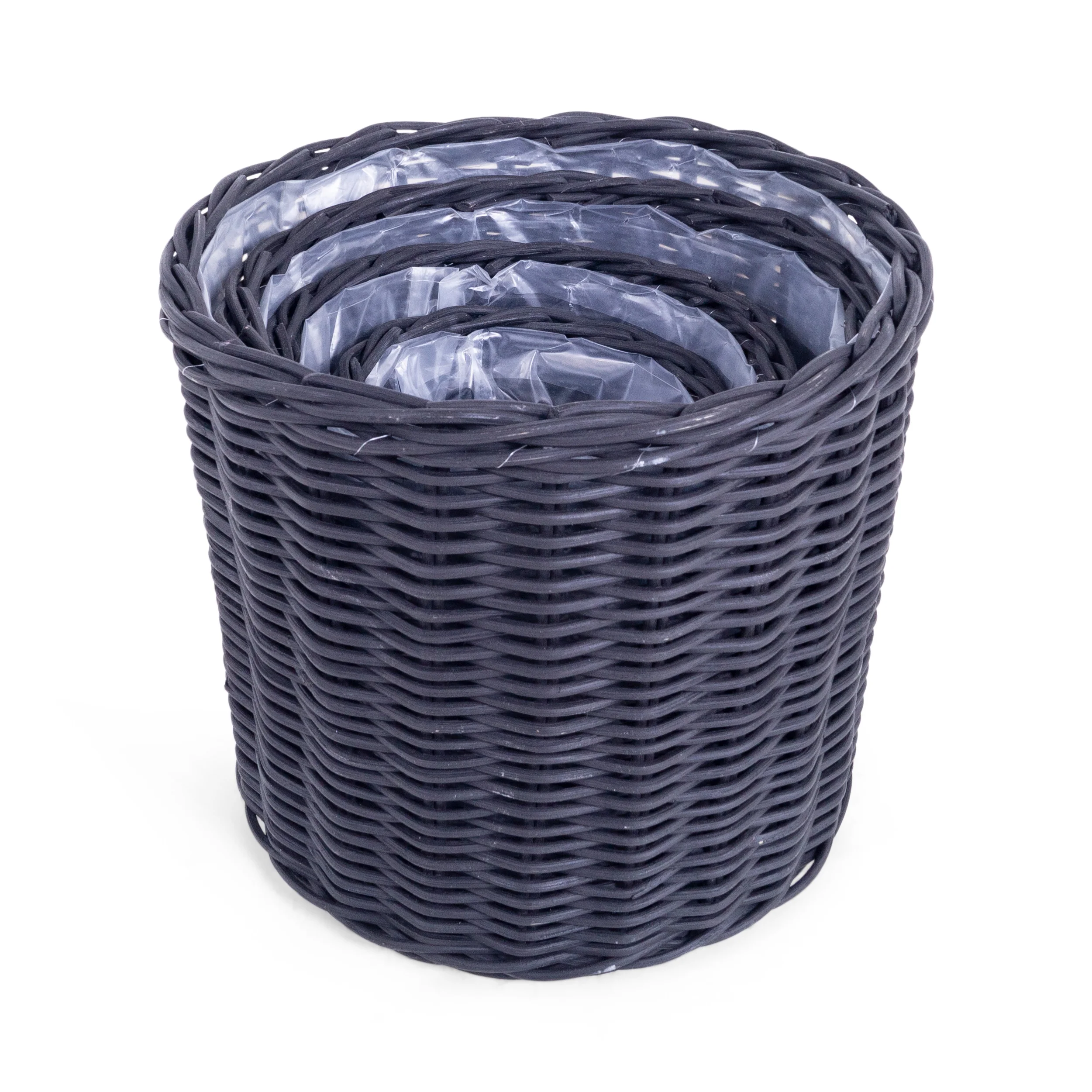 Bella flätade korgar i svart - 25 cm, 30 cm, 35 cm, 40 cm - Image 4