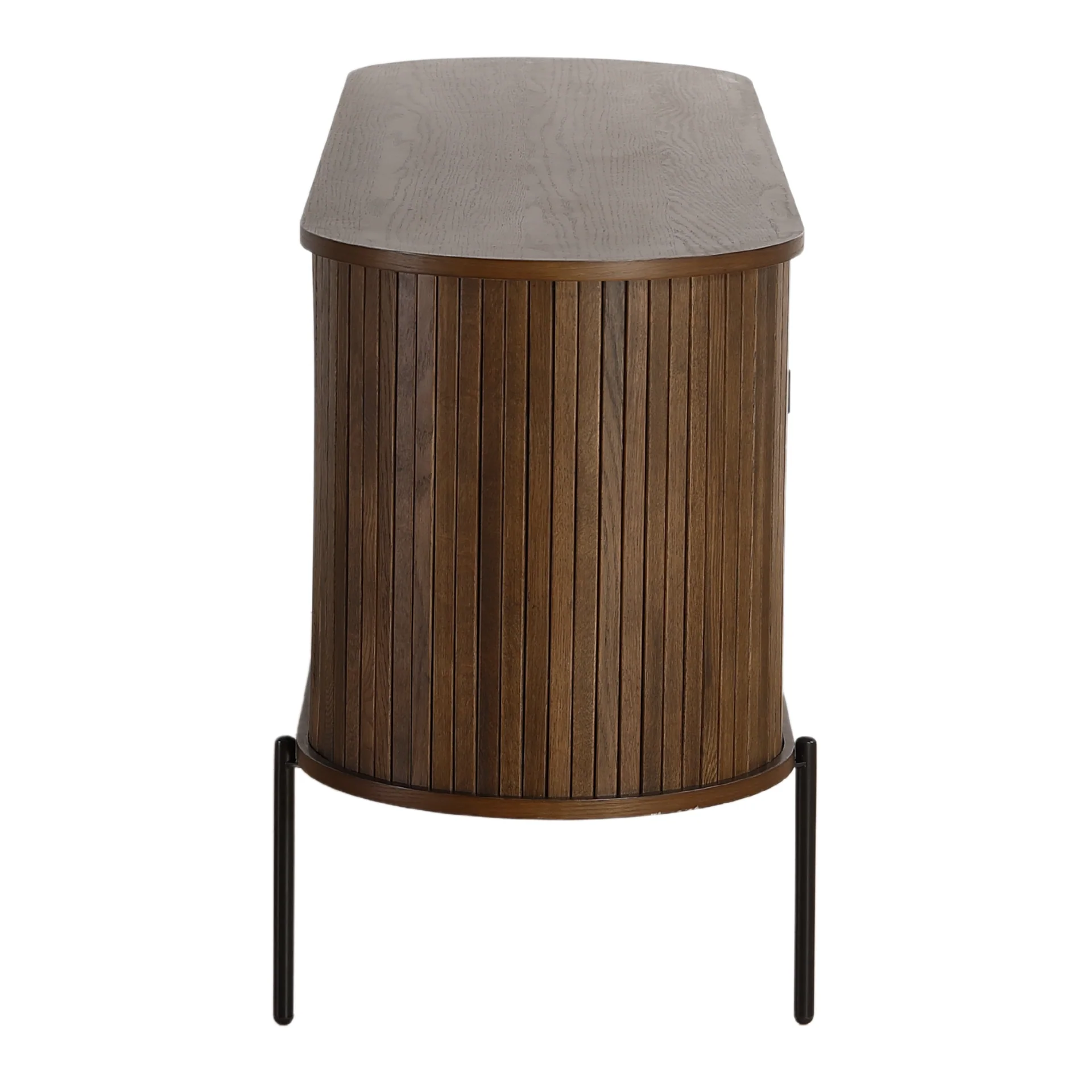 Florence jalousiskåp med lameller i rökt ek 160x45x75 cm - Image 7