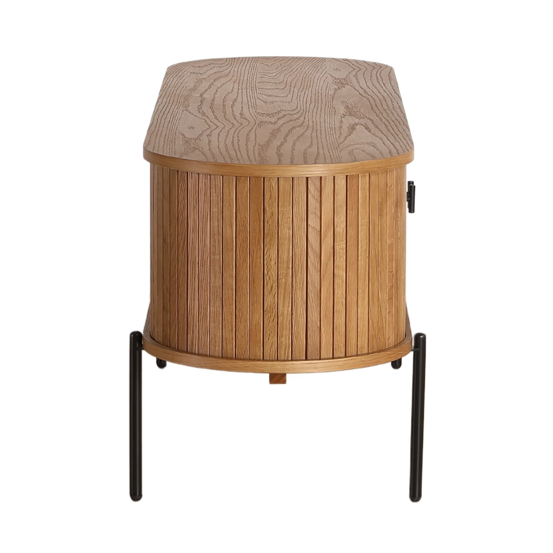 Florence jalusibord med lameller i ek 138x40x55 cm - Image 10