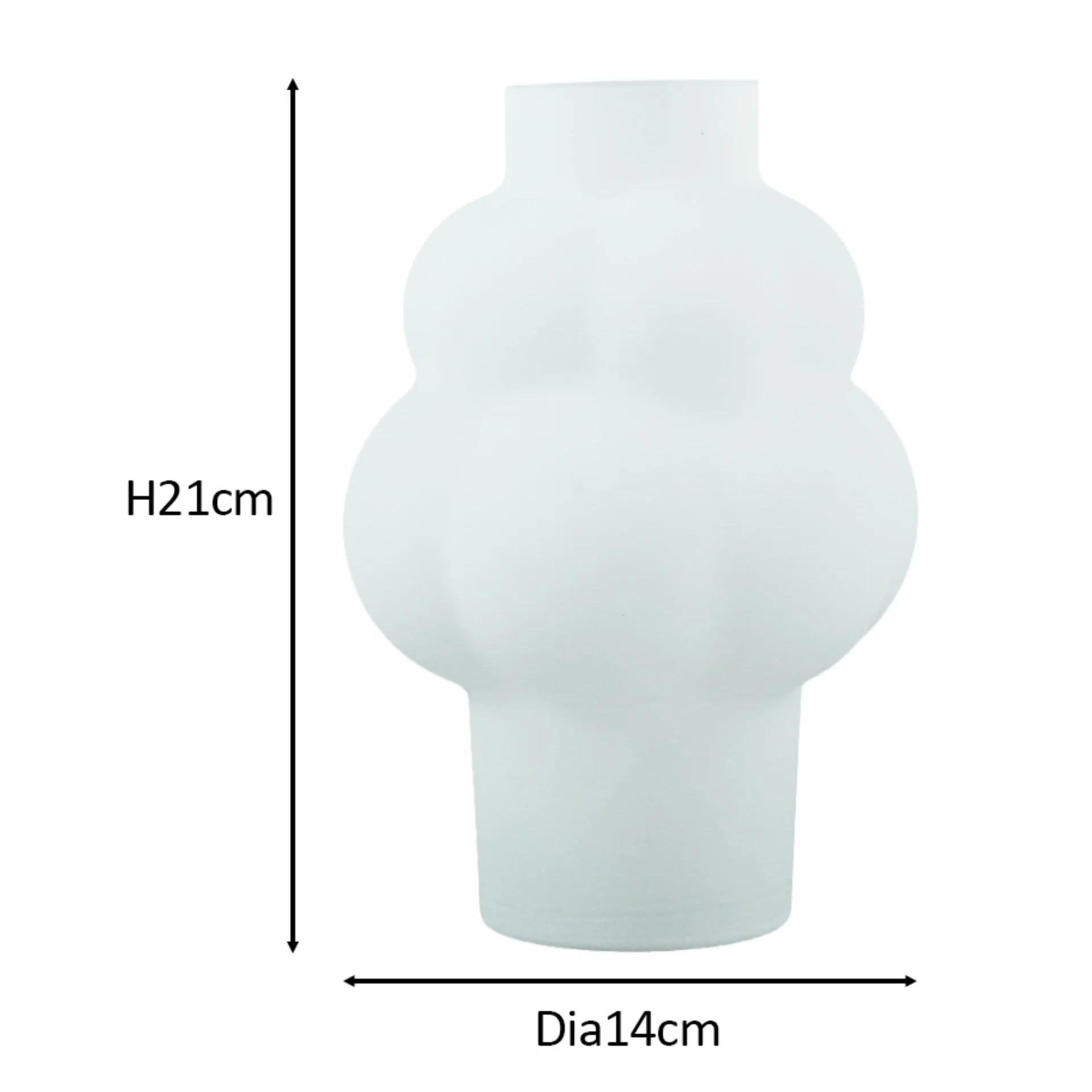 Foxy glasvas vit 21 cm - Image 3