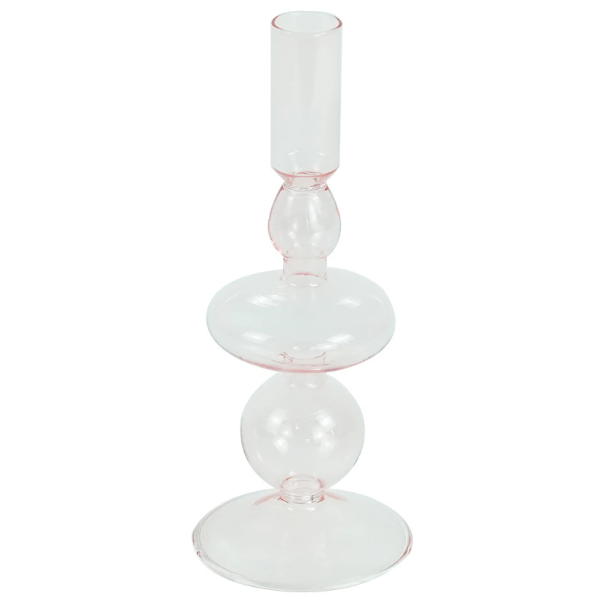 Gracie glasljusstake ljusrosa 18 cm - Image 3