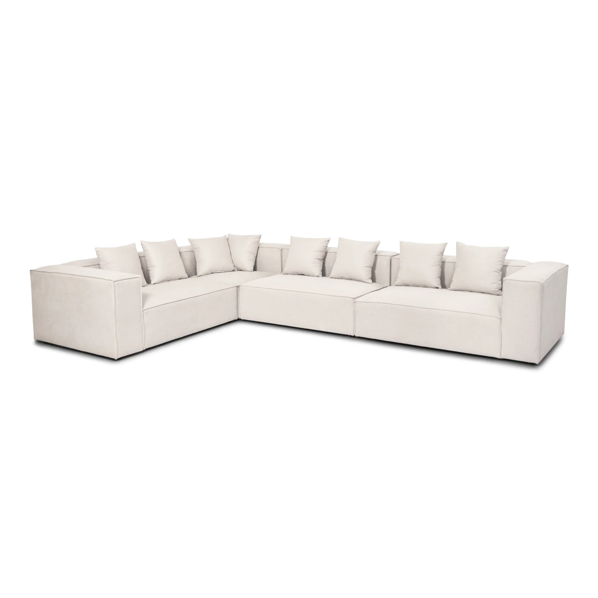 Hailey - Hörnmodulsoffa i beige med 4 moduler (Alternativ 1) L: 368 X D: 247 X H: 65 cm - Image 5