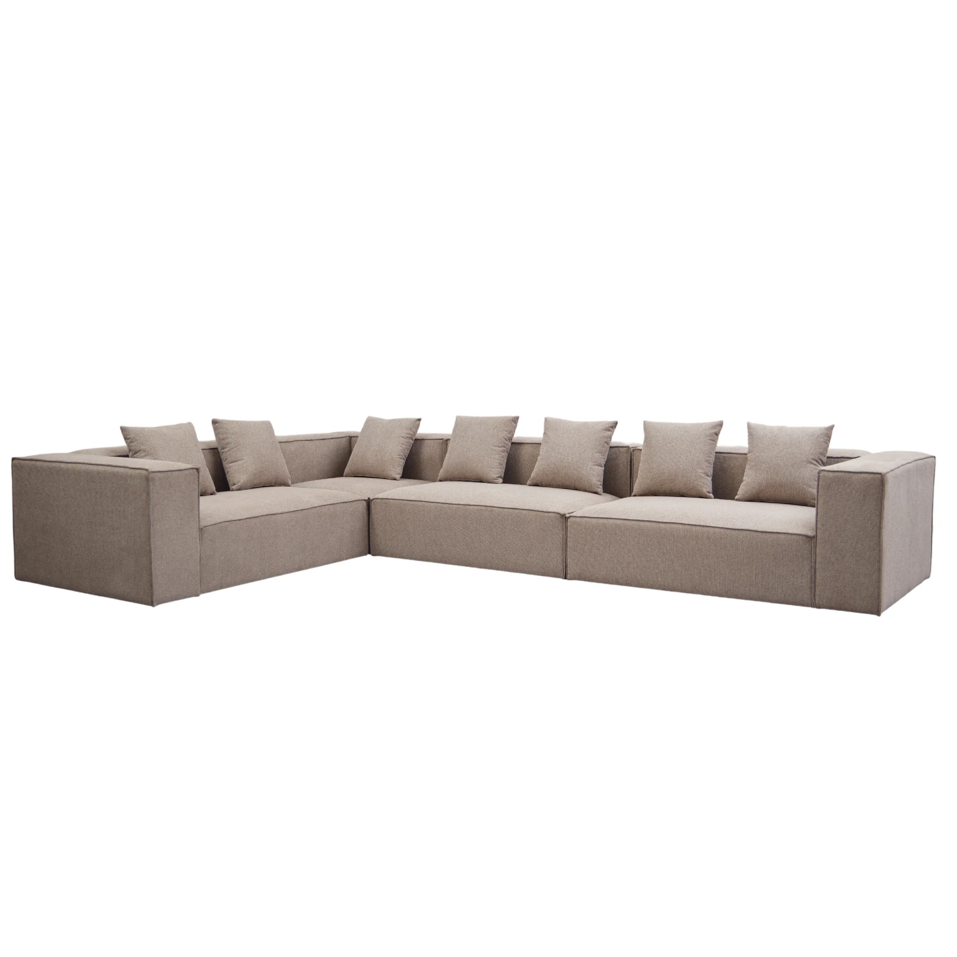 Hailey – Hörnmodulsoffa i sand med 4 moduler (Alternativ 1) L: 368 X D: 247 X H: 65 cm - Image 5