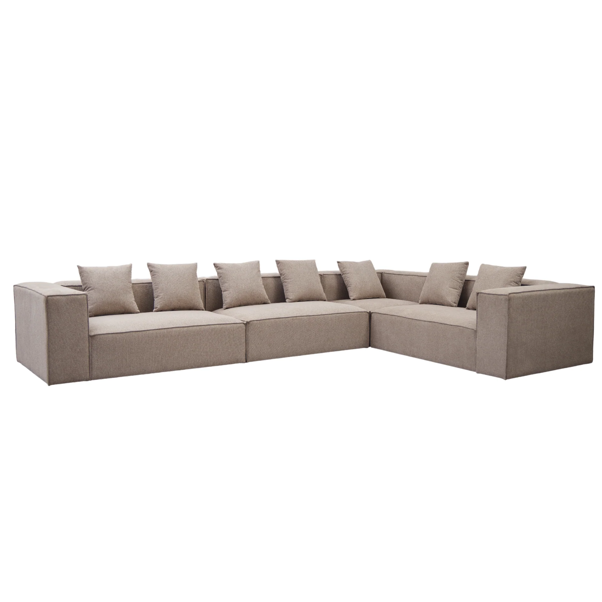 Hailey – Hörnmodulsoffa i sand med 4 moduler (Alternativ 2) L: 368 X D: 247 X H: 65 cm - Image 5