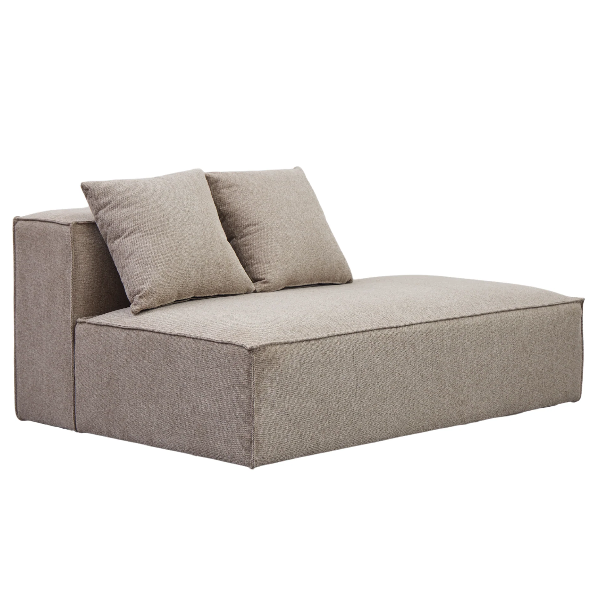 Hailey modul med halvt ryggstöd högervänd i sand L: 148 x D: 100 x H: 65 cm - Image 4