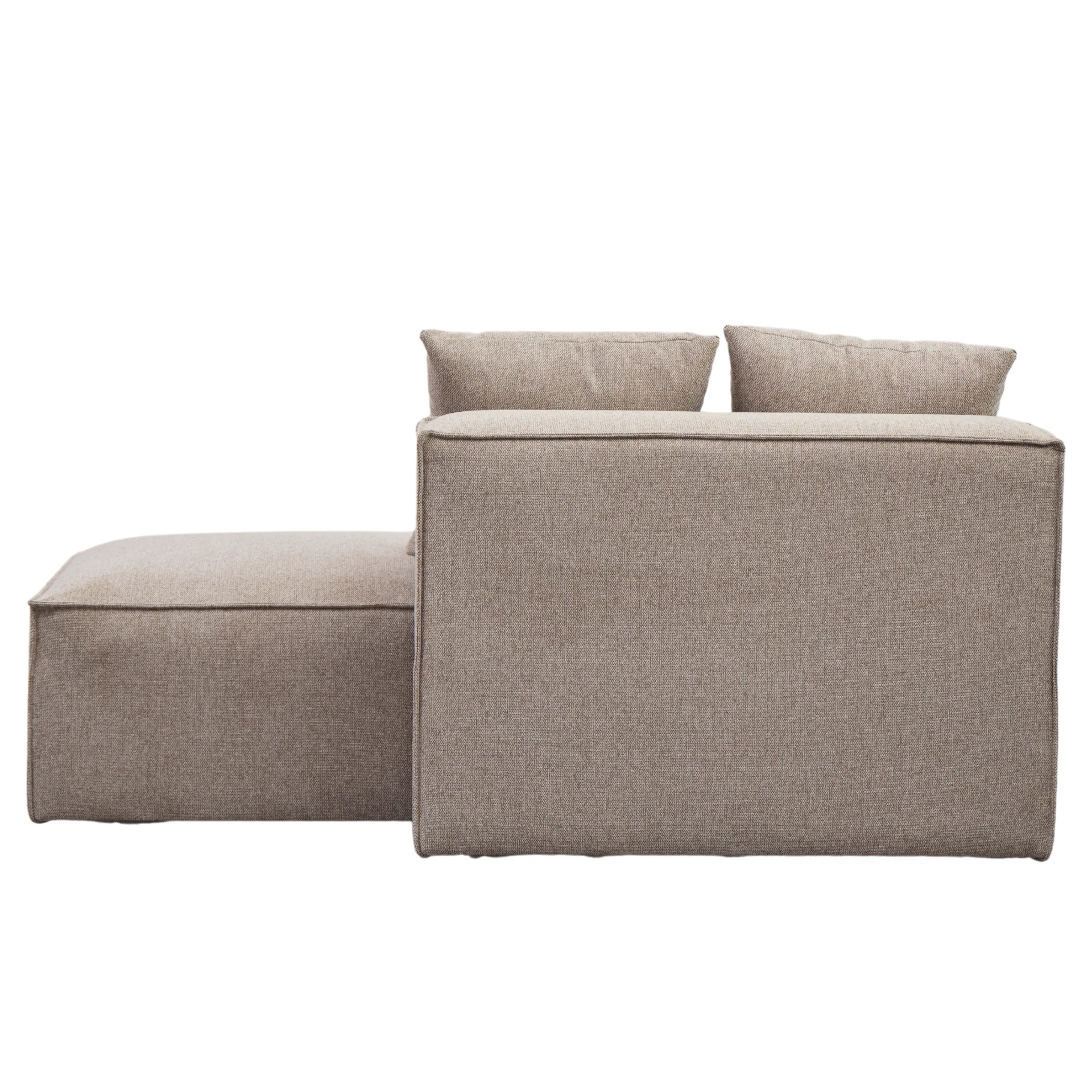 Hailey modul med halvt ryggstöd högervänd i sand L: 148 x D: 100 x H: 65 cm - Image 5