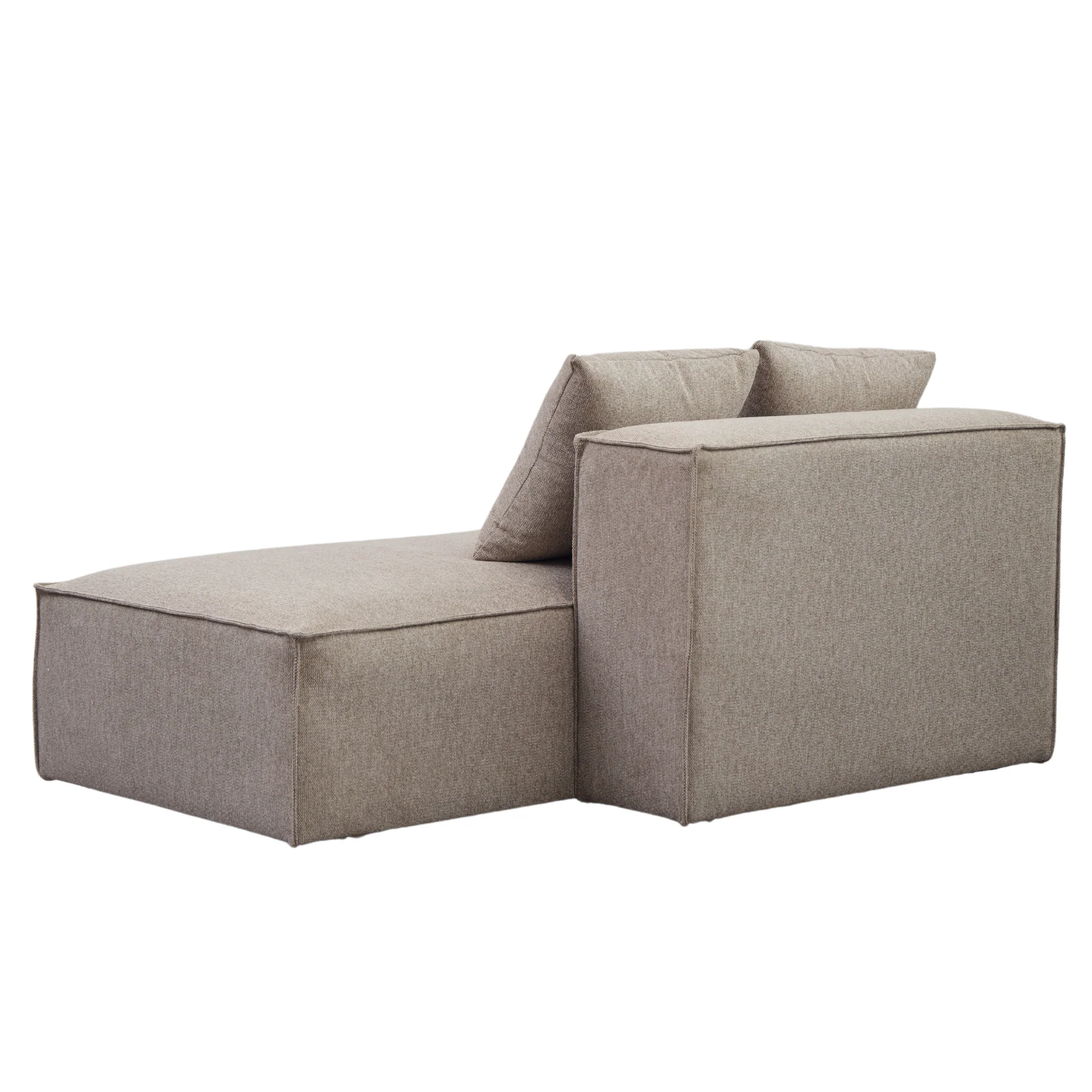 Hailey modul med halvt ryggstöd högervänd i sand L: 148 x D: 100 x H: 65 cm - Image 6