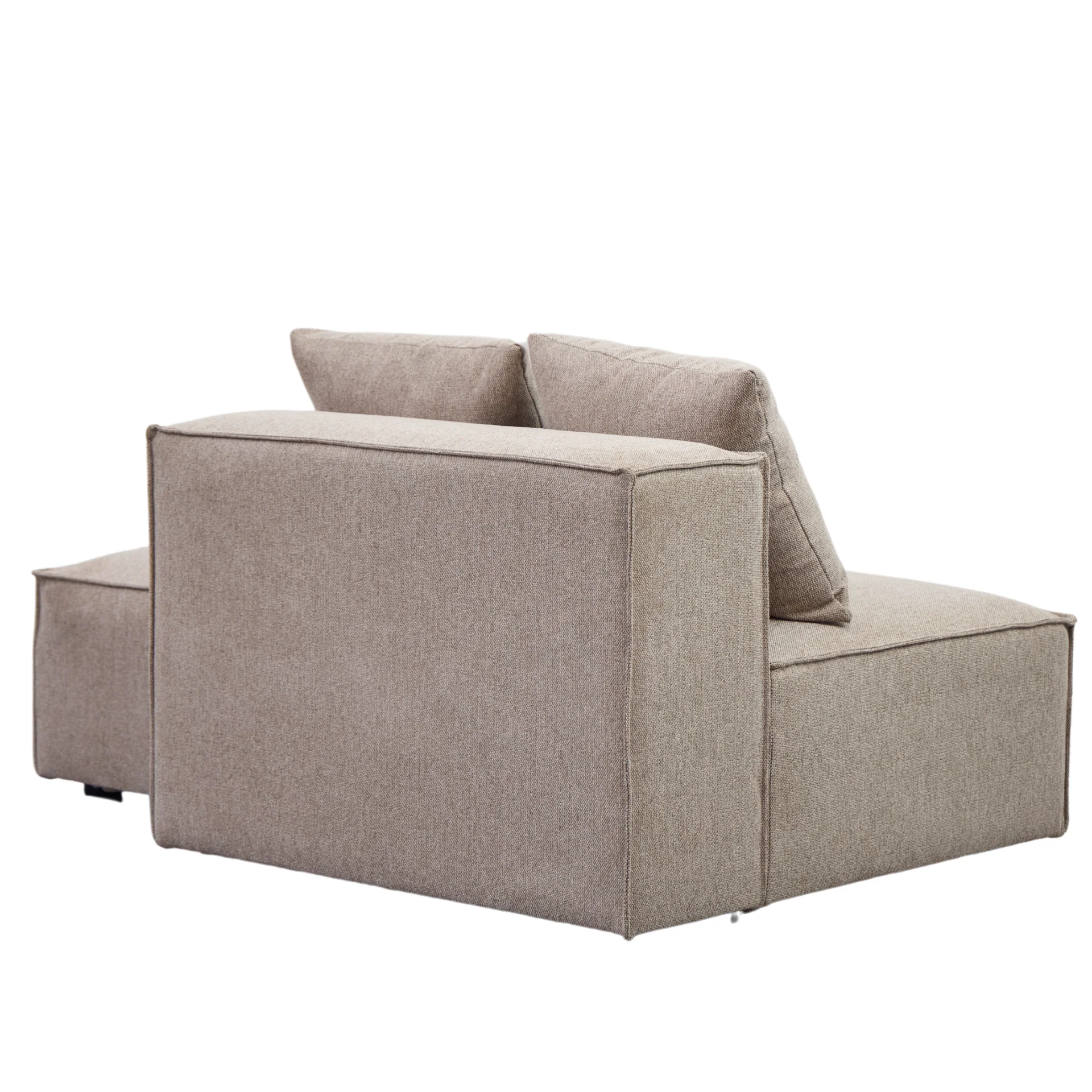 Hailey modul med halvt ryggstöd högervänd i sand L: 148 x D: 100 x H: 65 cm - Image 8