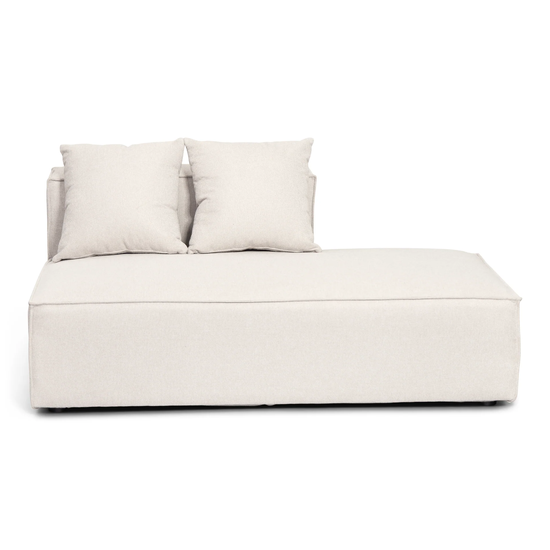Hailey-modul med halvt ryggstöd, högervänt, i beige. Mått: L: 148 x D: 100 x H: 65 cm