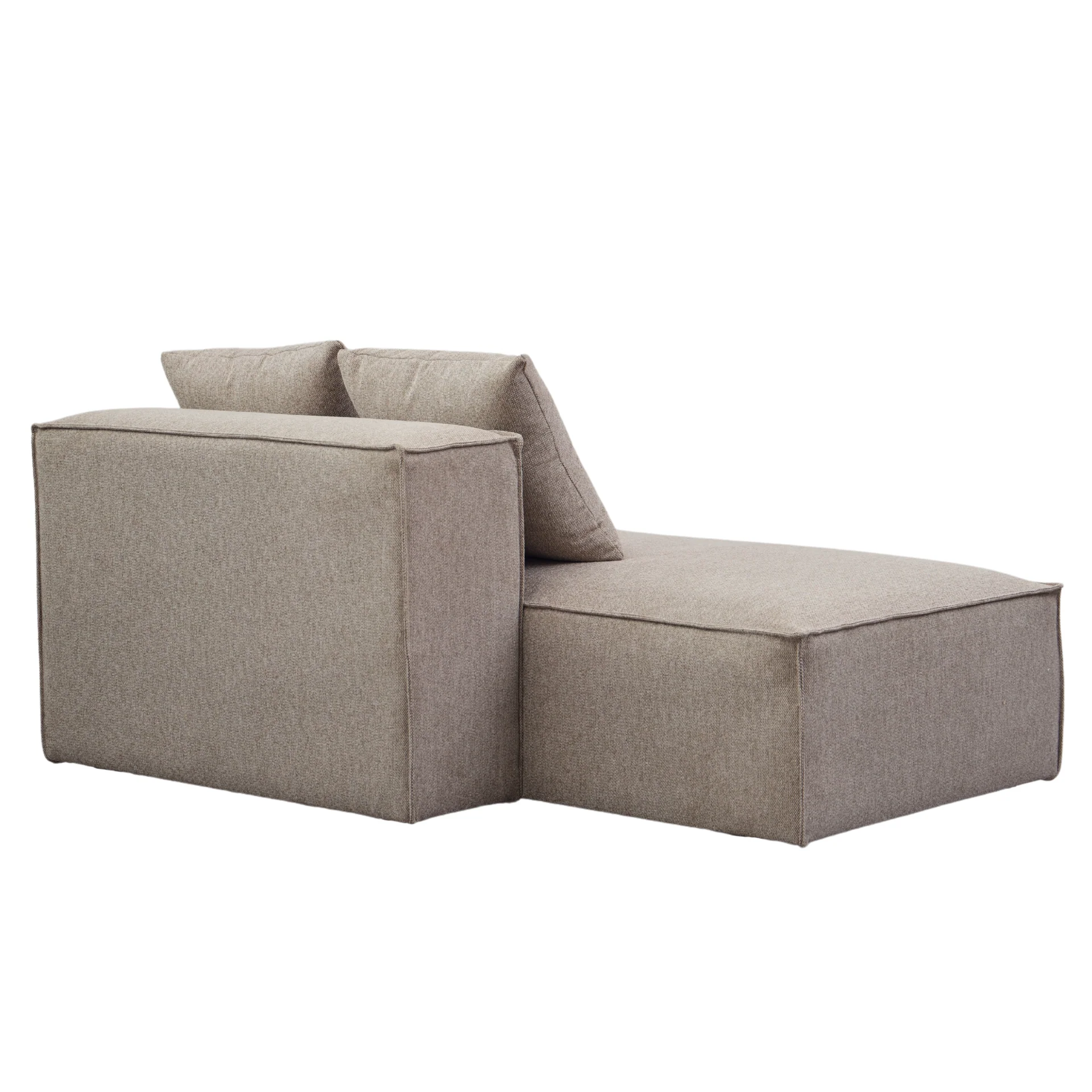 Hailey modul med halvt ryggstöd vänstervänd i sand L: 148 x D: 100 x H: 65 cm - Image 4