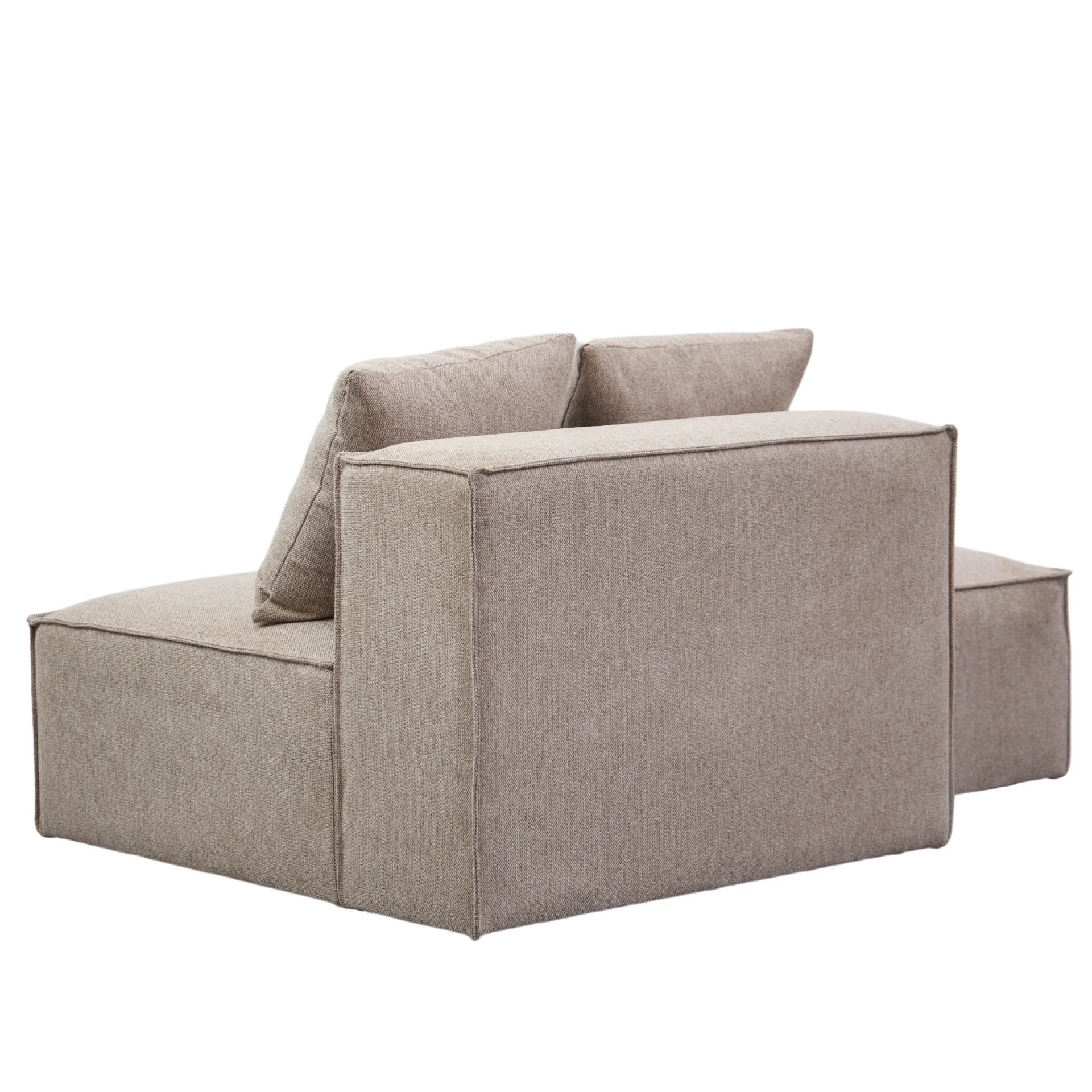 Hailey modul med halvt ryggstöd vänstervänd i sand L: 148 x D: 100 x H: 65 cm - Image 6