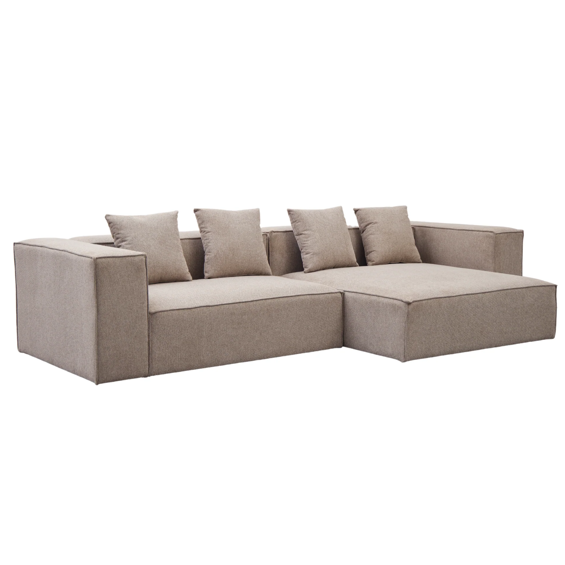 Hailey - Modulsoffa - Högervänd schäslong i sand med 2 moduler L: 294 X D: 148 X H: 65 cm - Image 5