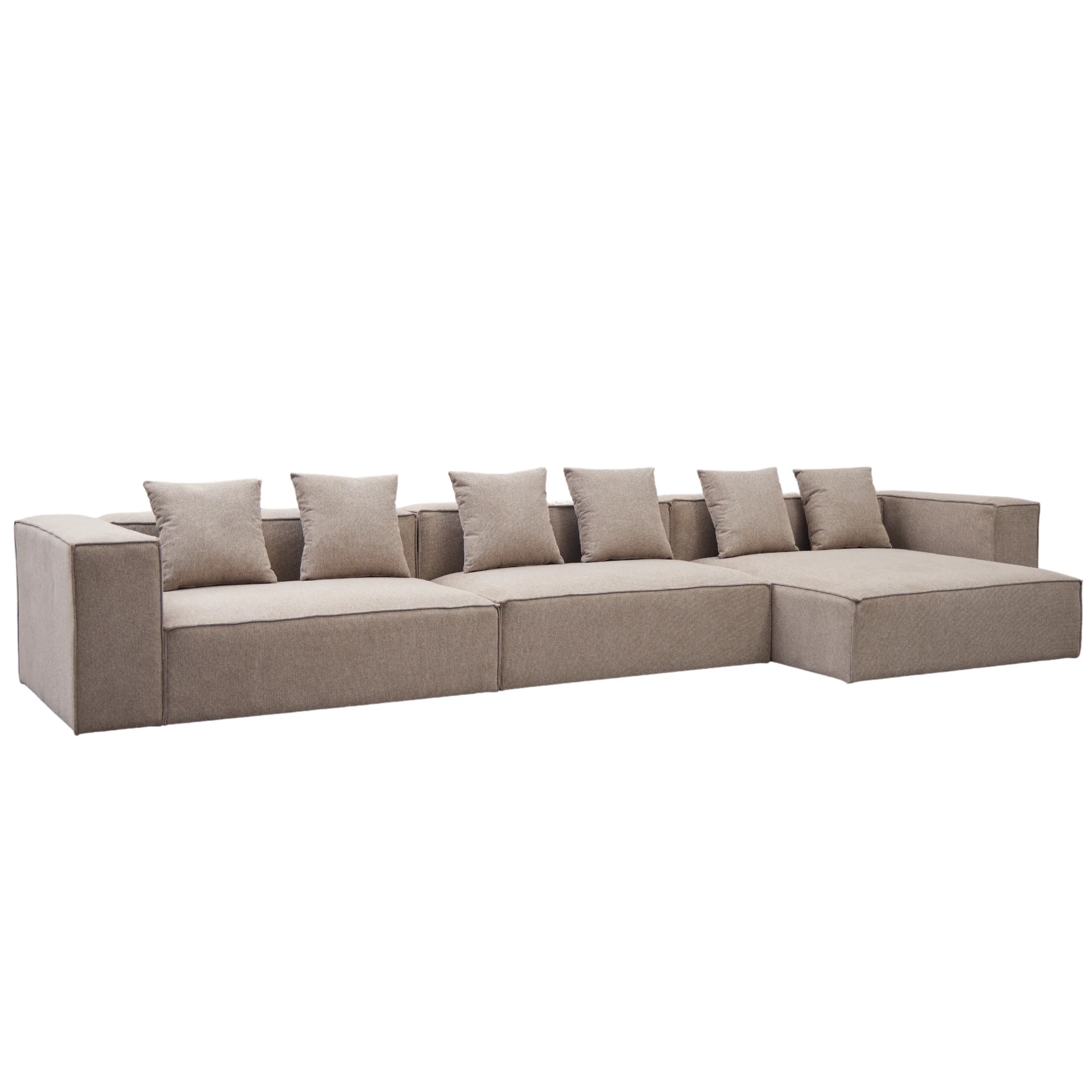 Hailey - Modulsoffa - Högervänd schäslong i sand med 3 moduler L: 415 X D: 148 X H: 65 cm - Image 5