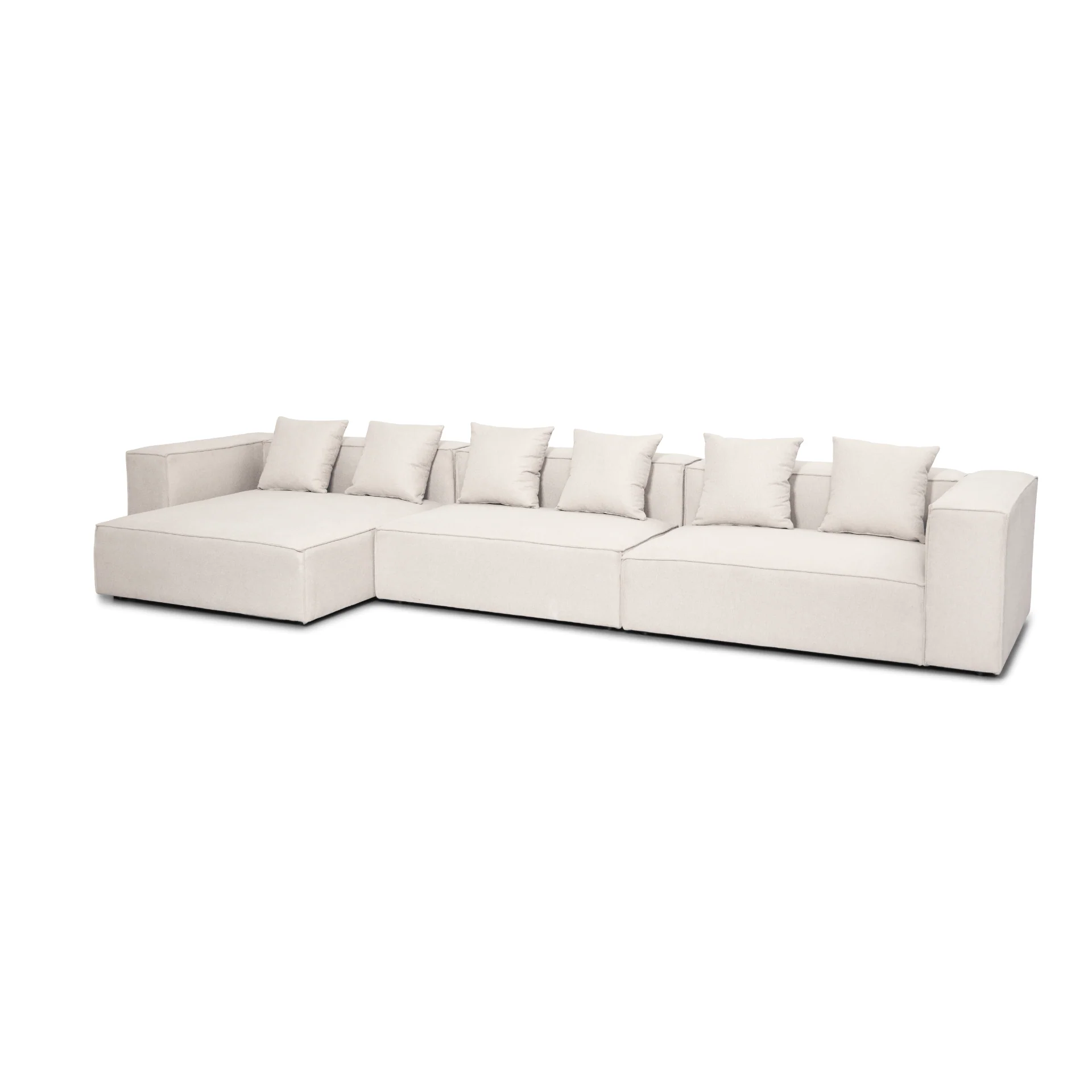 Hailey - Modulsoffa - Vänstervänd schäslong i beige med 3 moduler L: 415 X D: 148 X H: 65 cm - Image 7