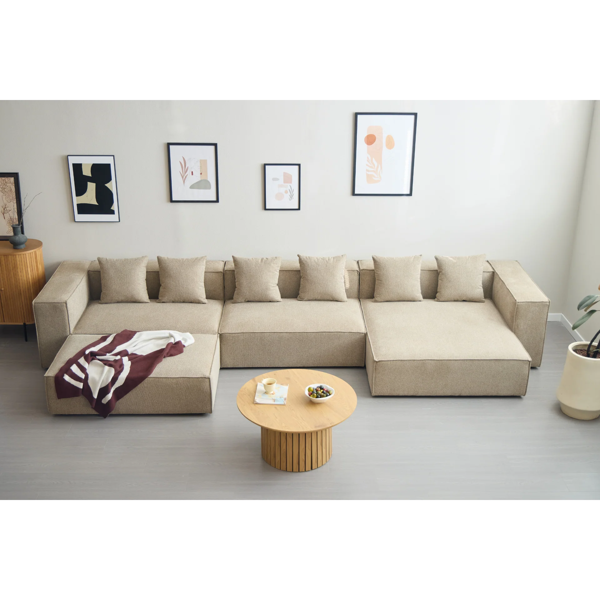 Hailey puff i sand 121 x 74 cm - Image 2