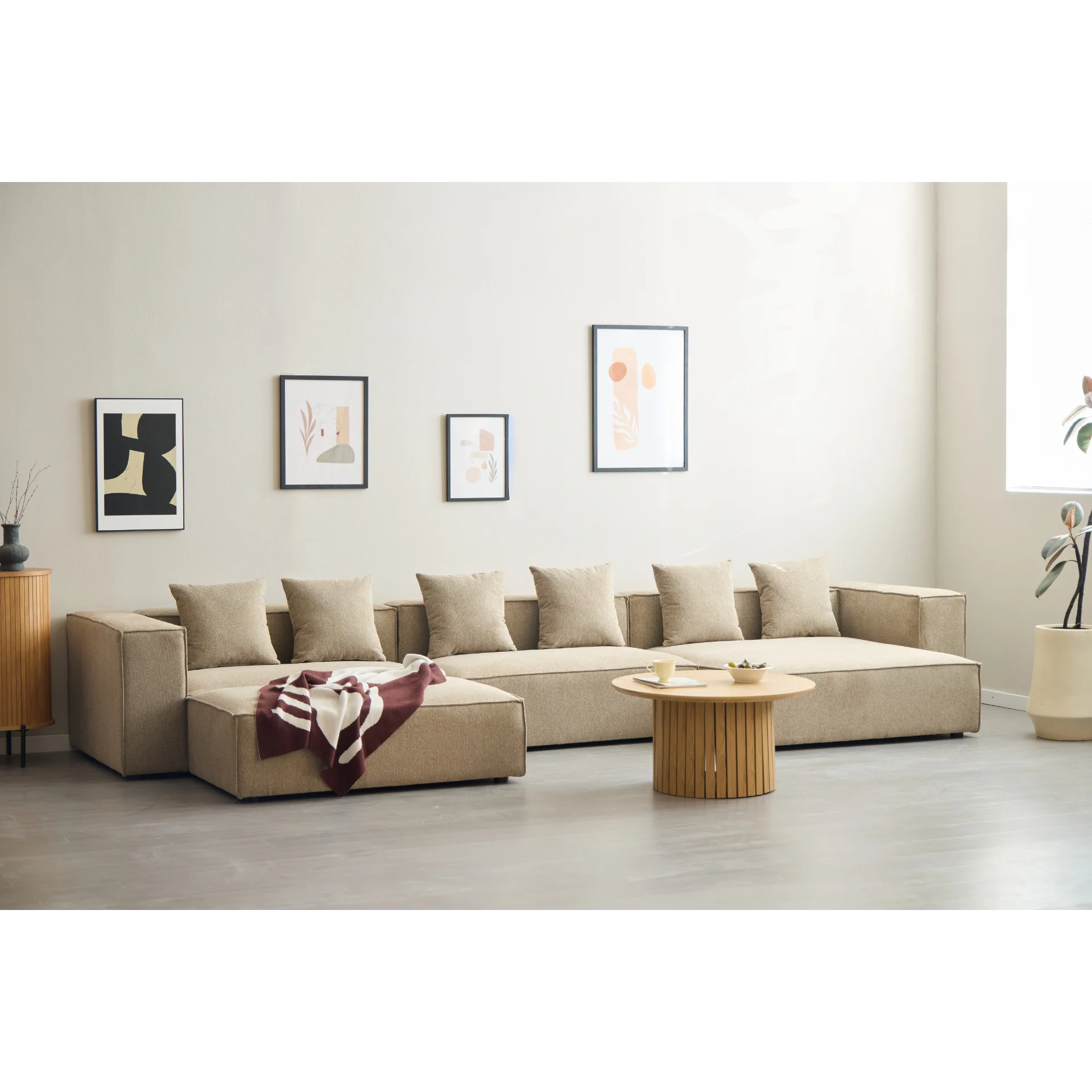 Hailey puff i sand 121 x 74 cm - Image 3