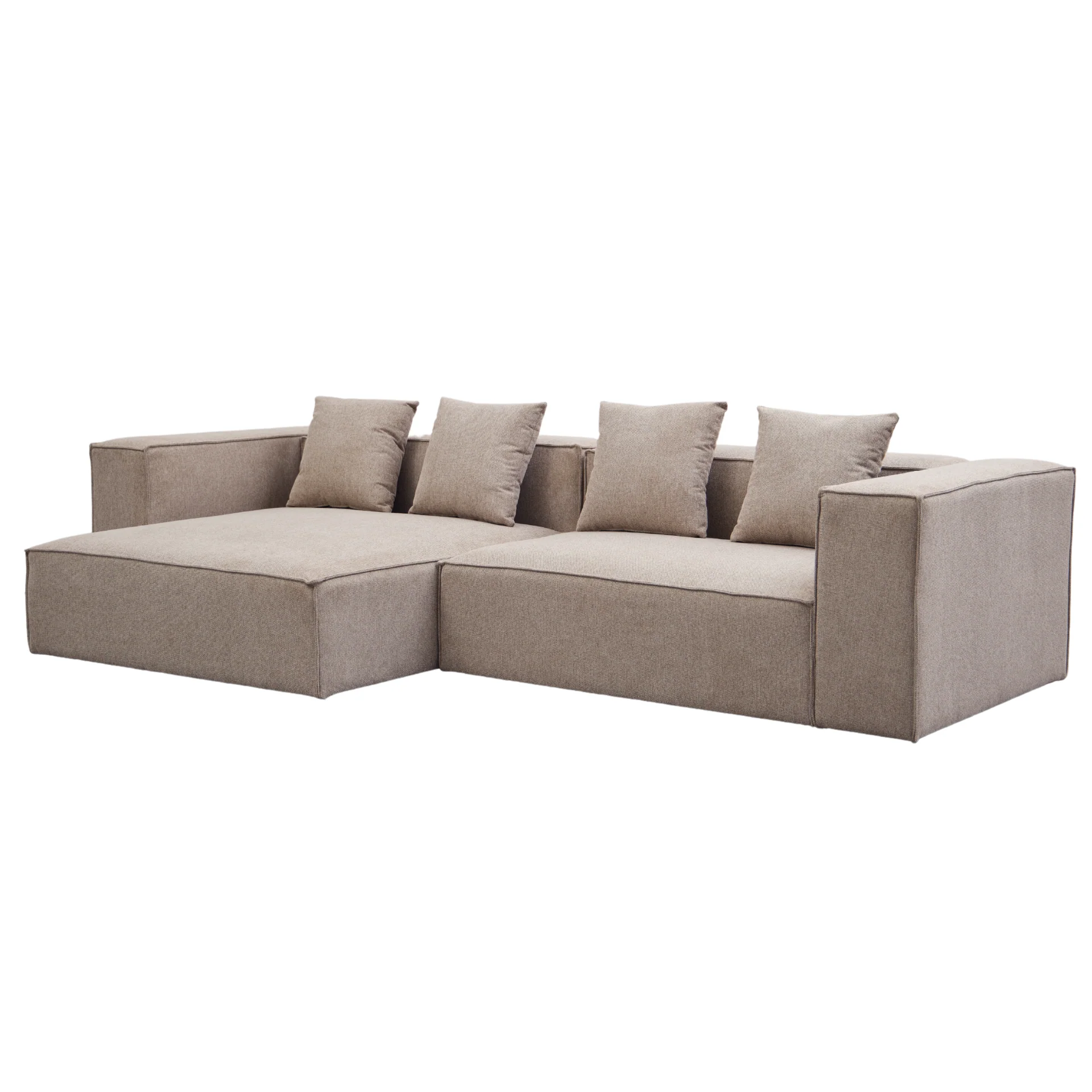 Hailey - Vänstervänd schäslong modulsoffa i sand med 2 moduler L: 294 X D: 148 X H: 65 cm - Image 5