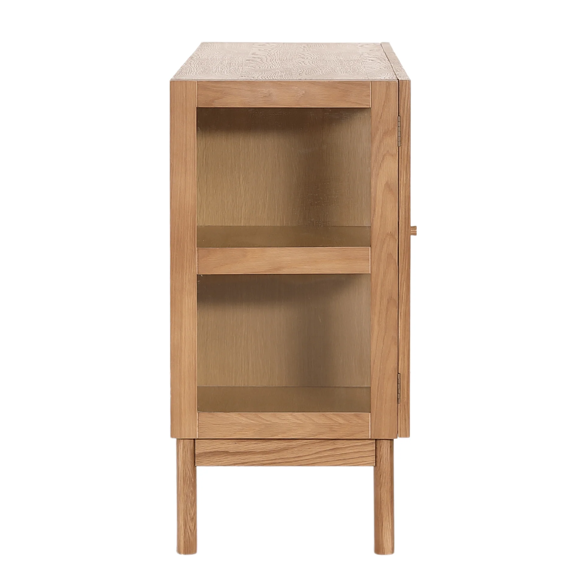 Havana ek glasskänk/skåp med 3 dörrar - 80x40x140 cm - Image 6