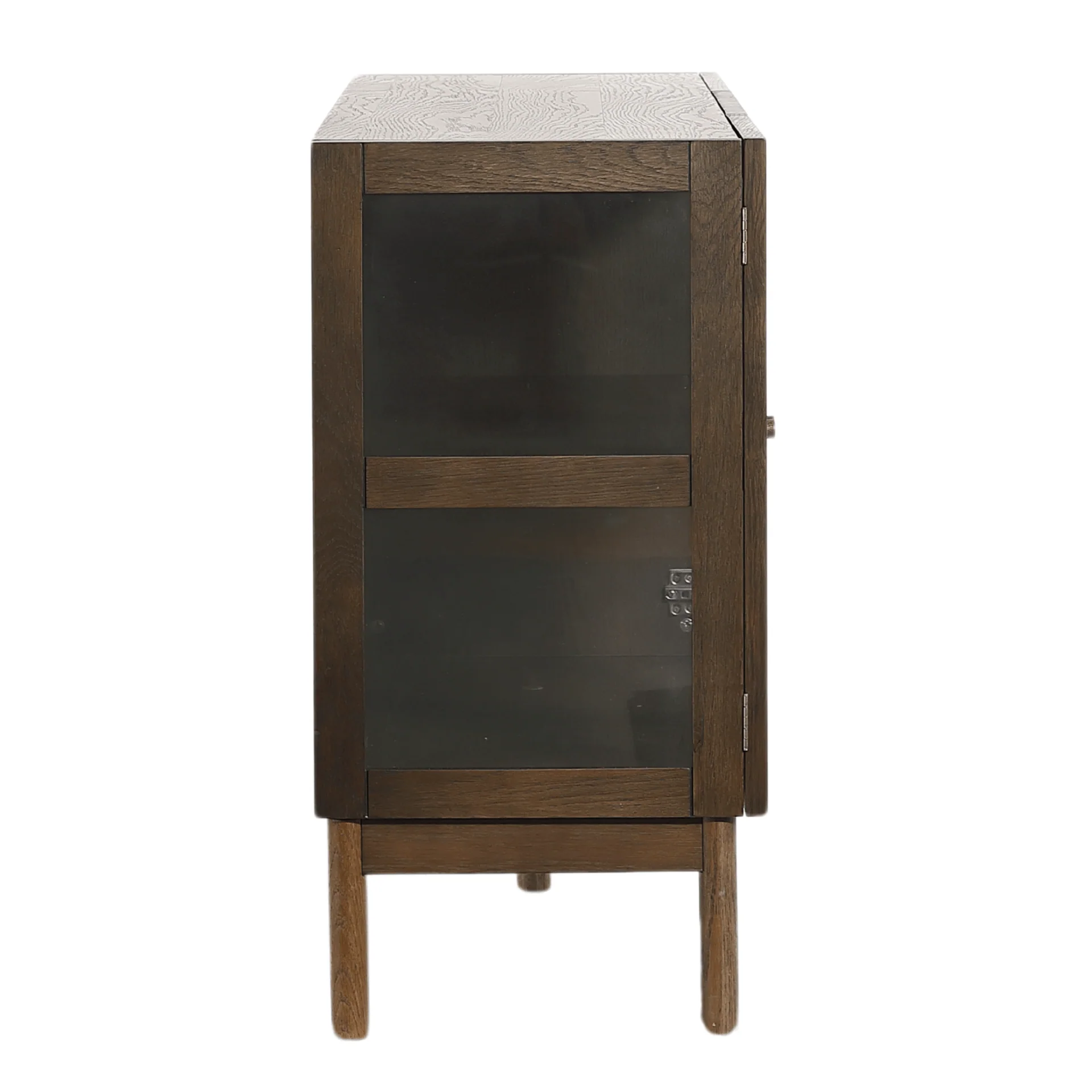 Havana ek glasskänk/skåp i rökt ek med 3 dörrar - 80x40x140 cm - Image 4