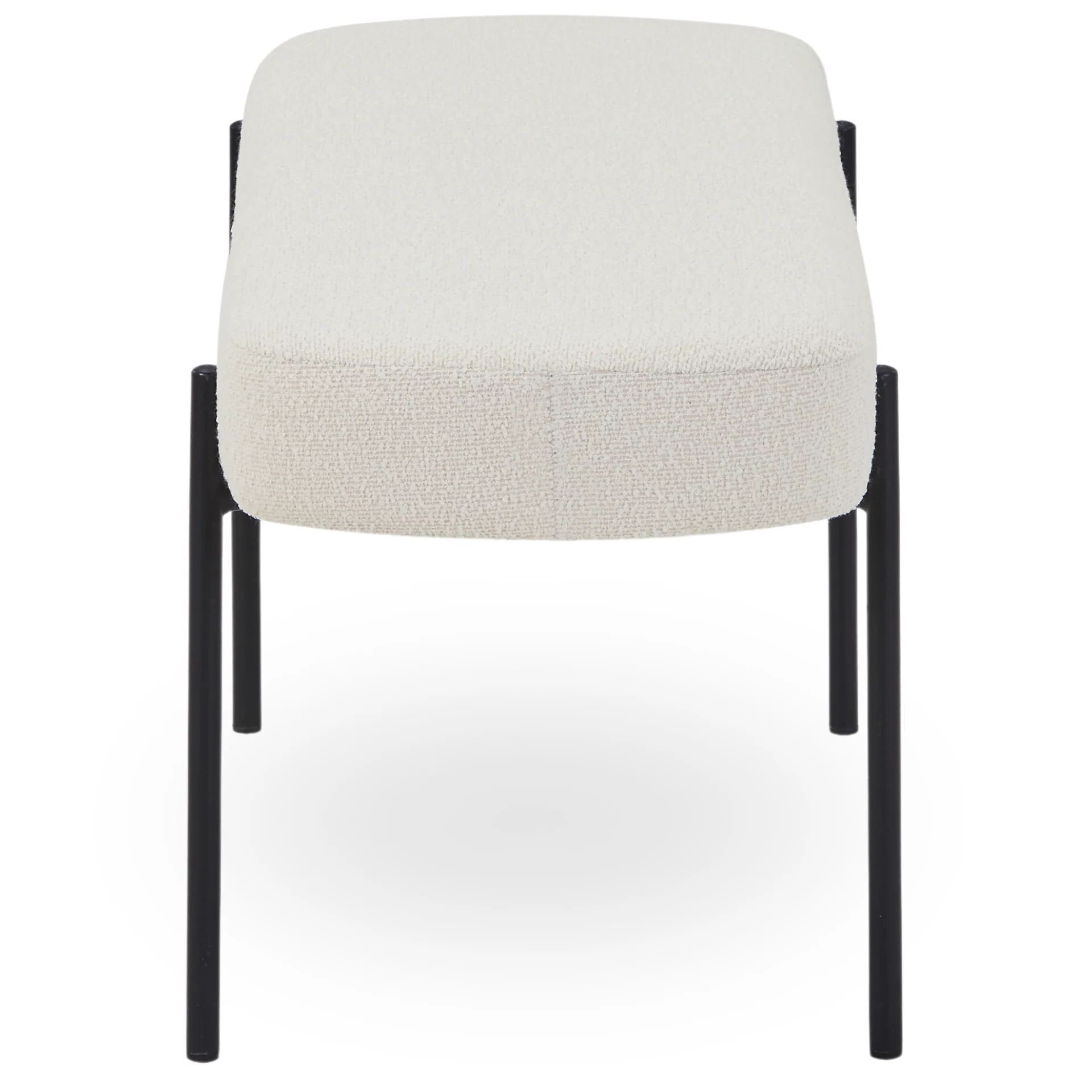 Helena bänk vit bouclé 100x36x43 cm - Image 3