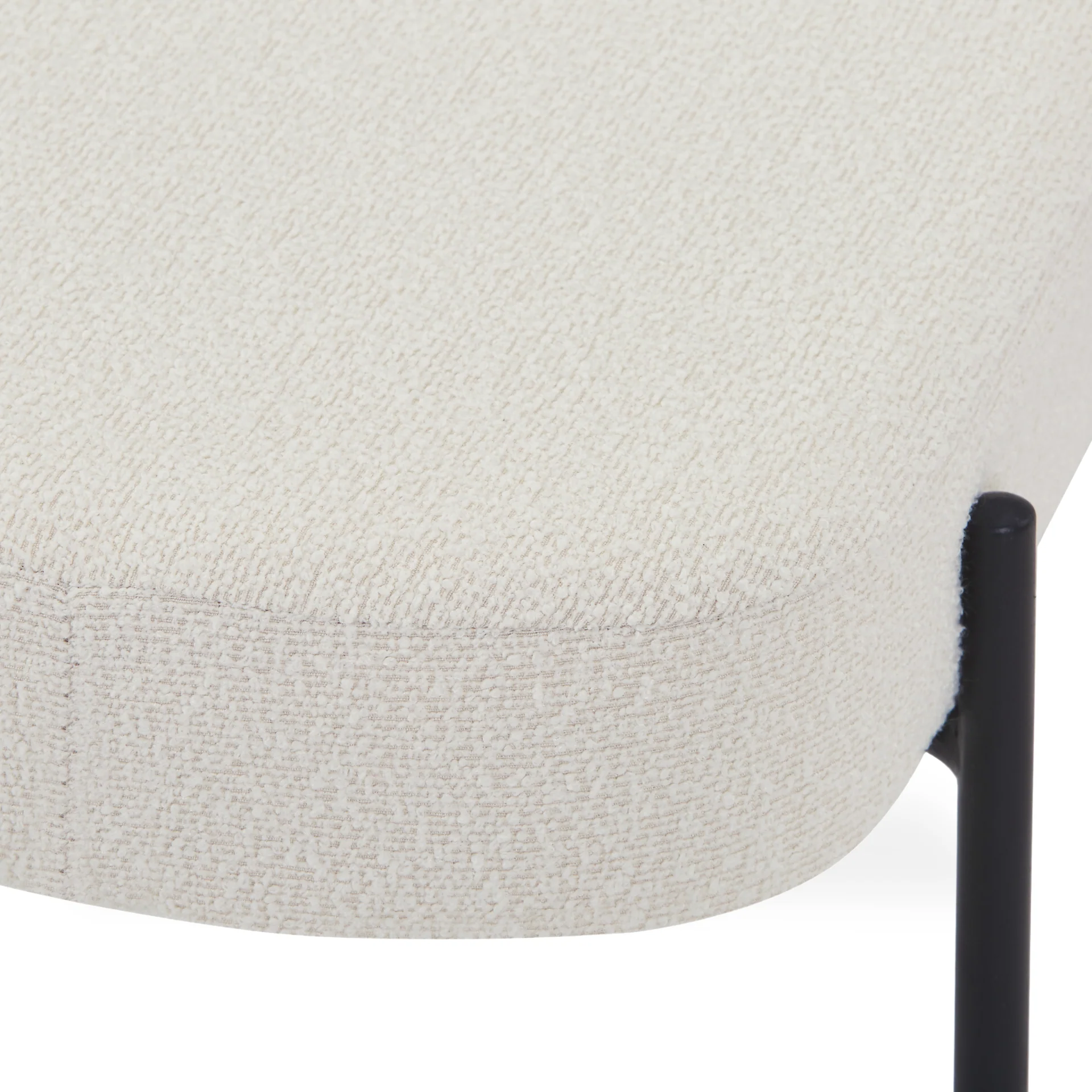 Helena bänk vit bouclé 100x36x43 cm - Image 4
