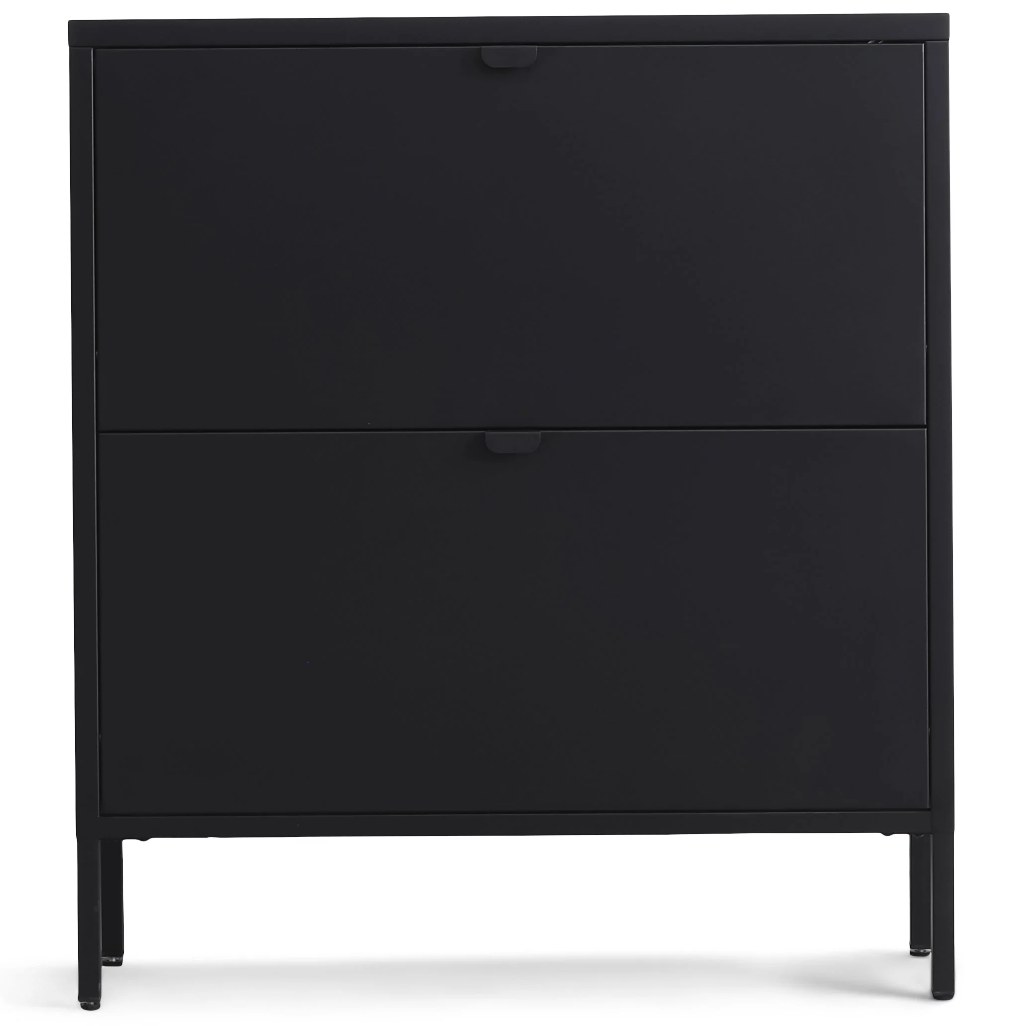 Herman Skoskåp - Svart metall med 2 fack - 80x26x89cm - Image 4