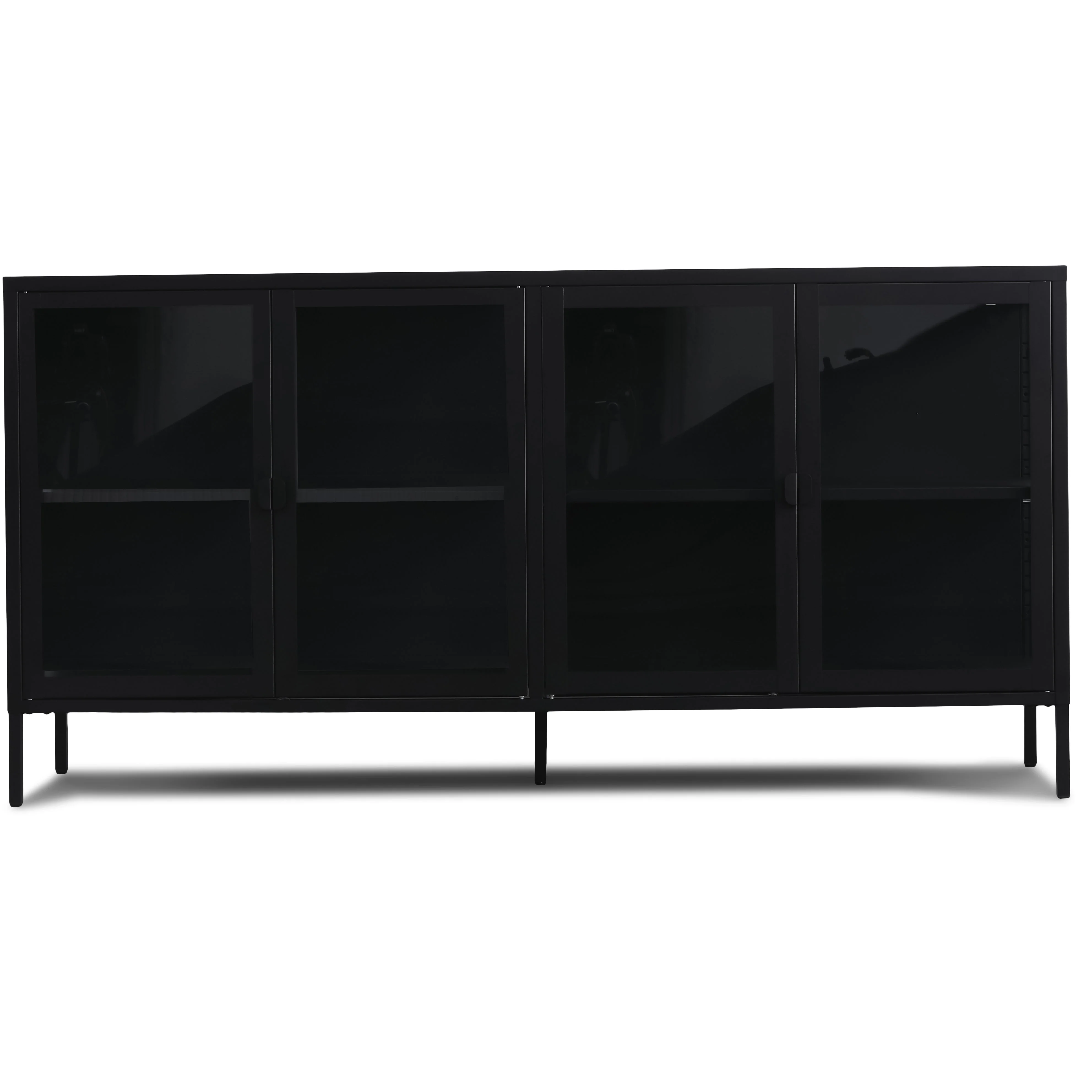 Herman Vitrinskåp - Svart metall/glas - 170x40x85cm - Image 3