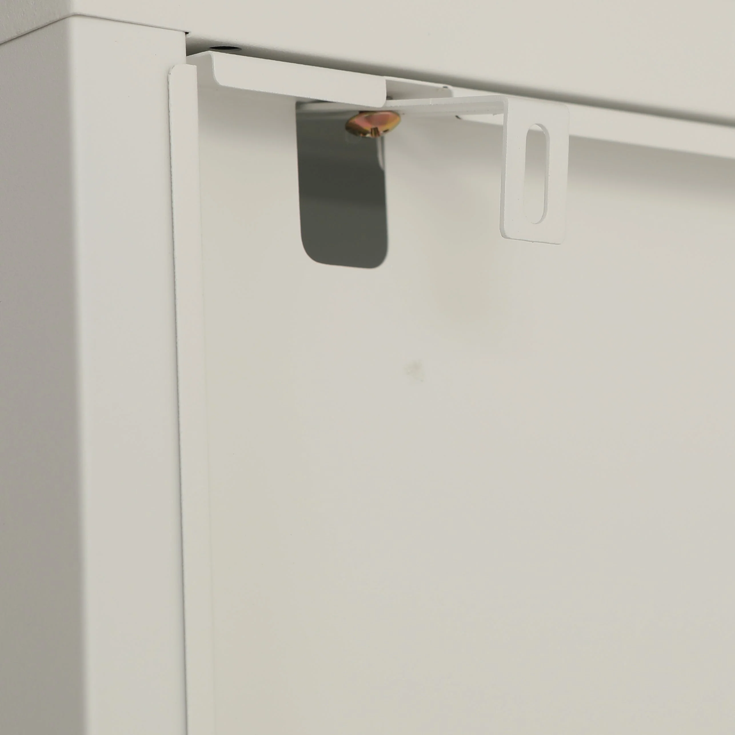 Herman Vitrinskåp - Vit metall/glas - 110x40x140cm - Image 4
