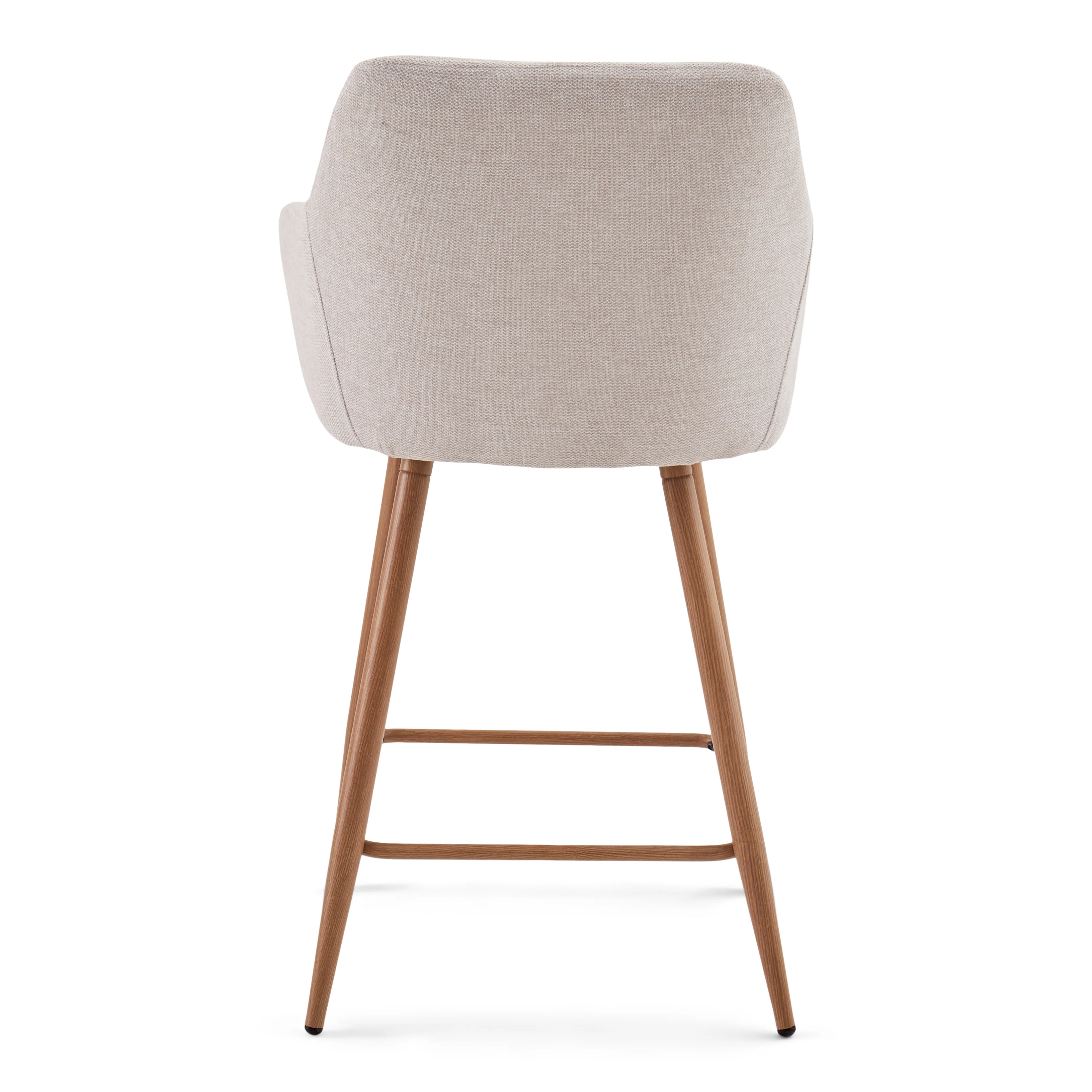 Jenna barstol - beige textil med armstöd 65 cm - Image 3