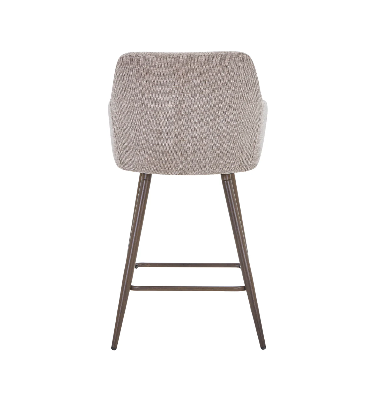 Jenna barstol – sandfärgat tyg med armstöd 65 cm och i rökt eklook - Image 5