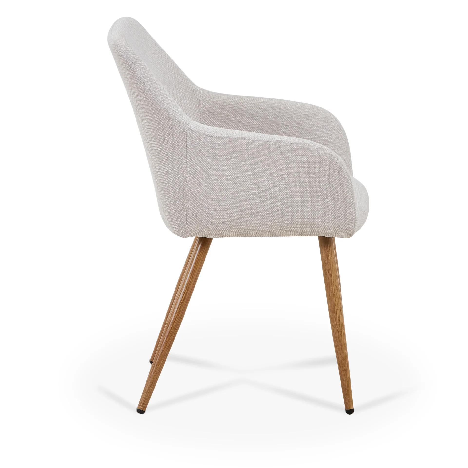 Jenna matstol - beige textil med eklook - Image 10