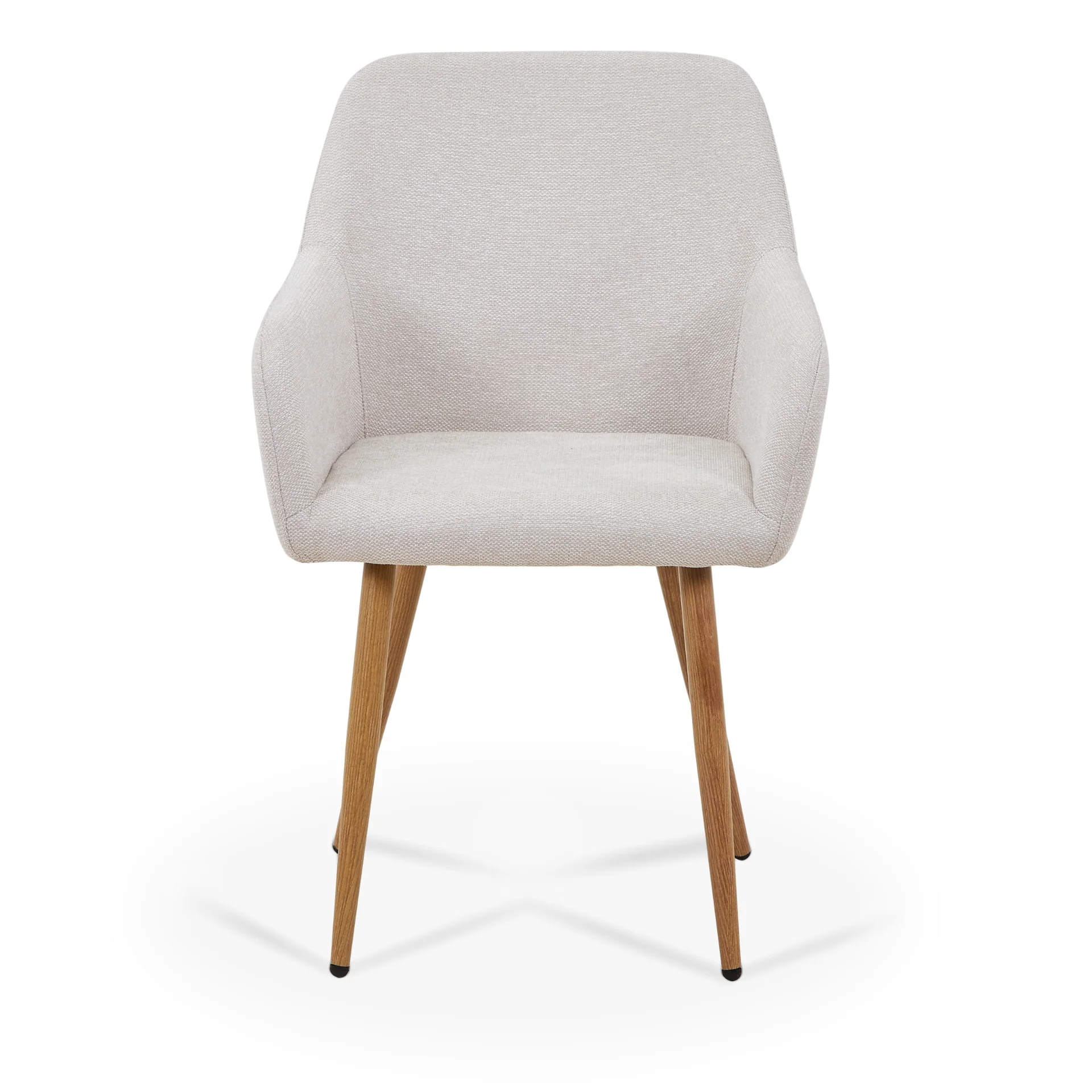 Jenna matstol - beige textil med eklook - Image 6