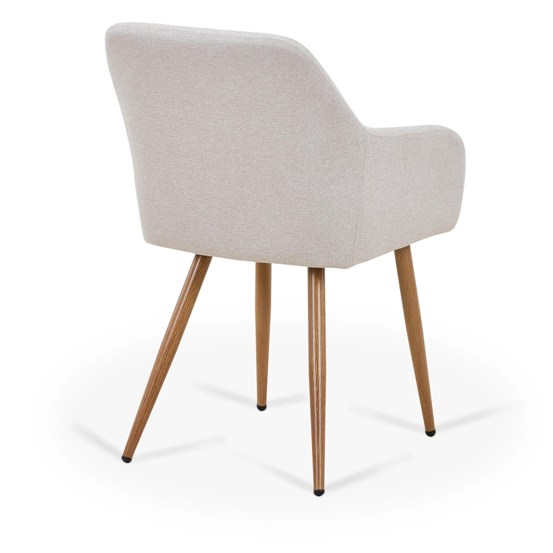 Jenna matstol - beige textil med eklook - Image 9