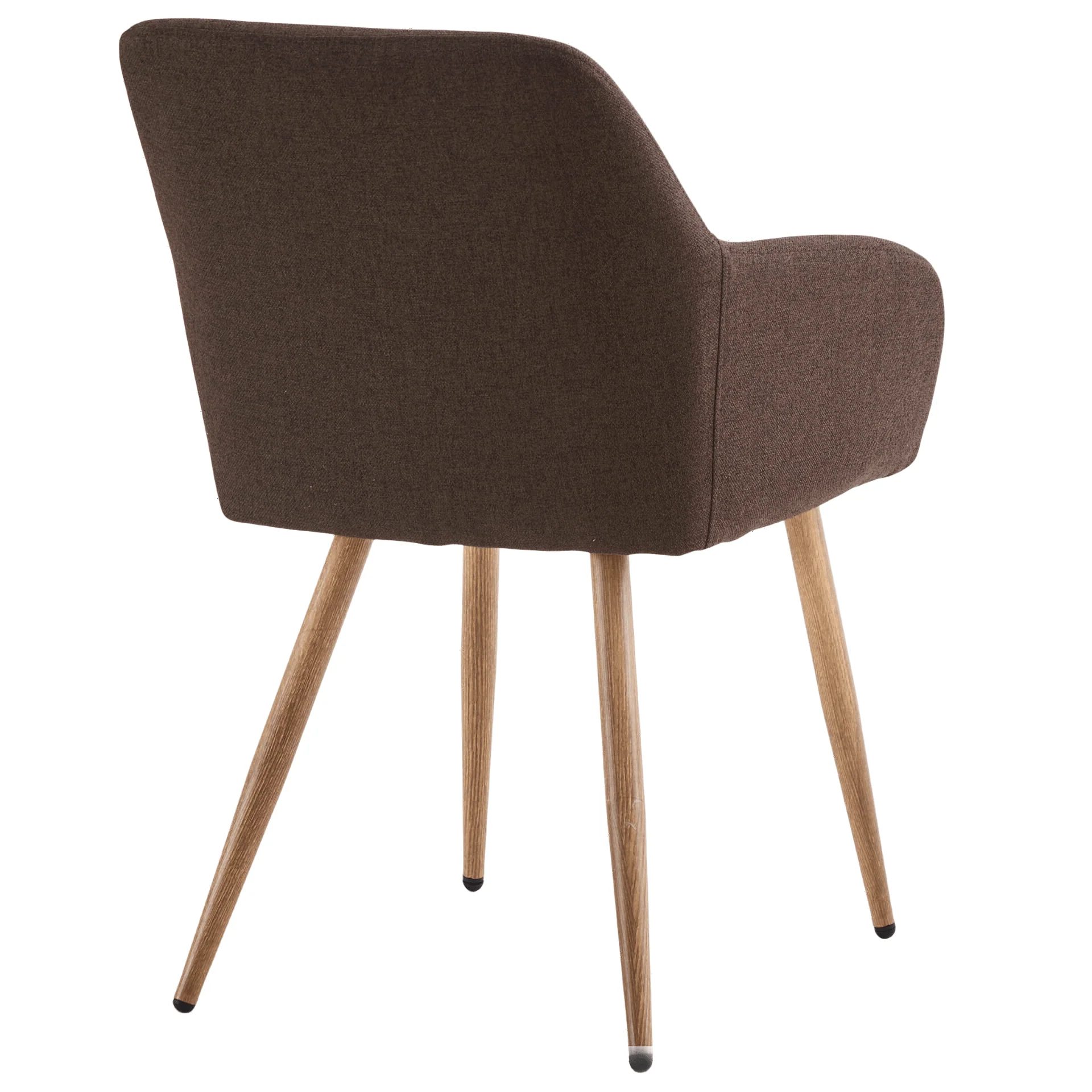 Jenna matstol - brun textil med eklook - Image 4