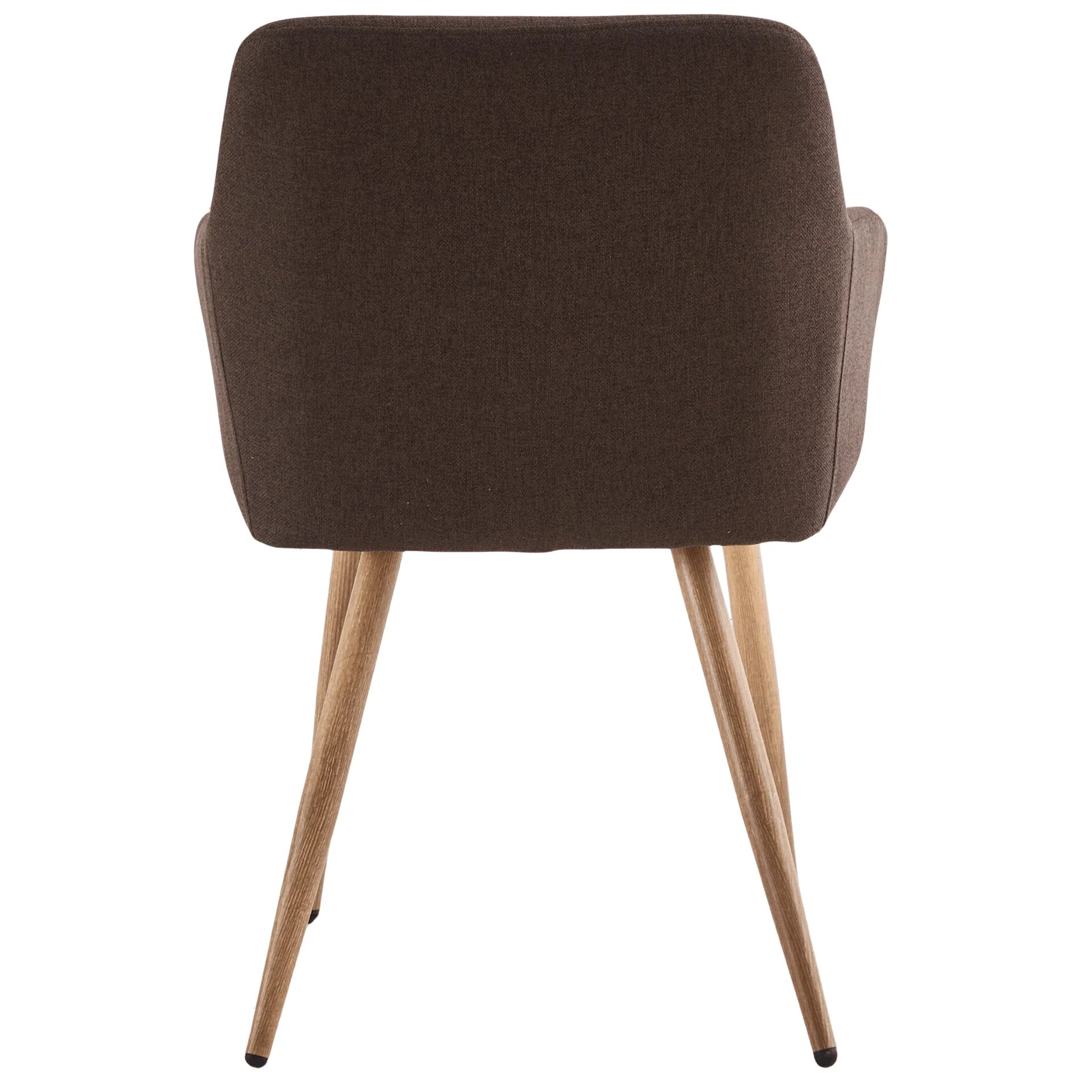 Jenna matstol - brun textil med eklook - Image 5