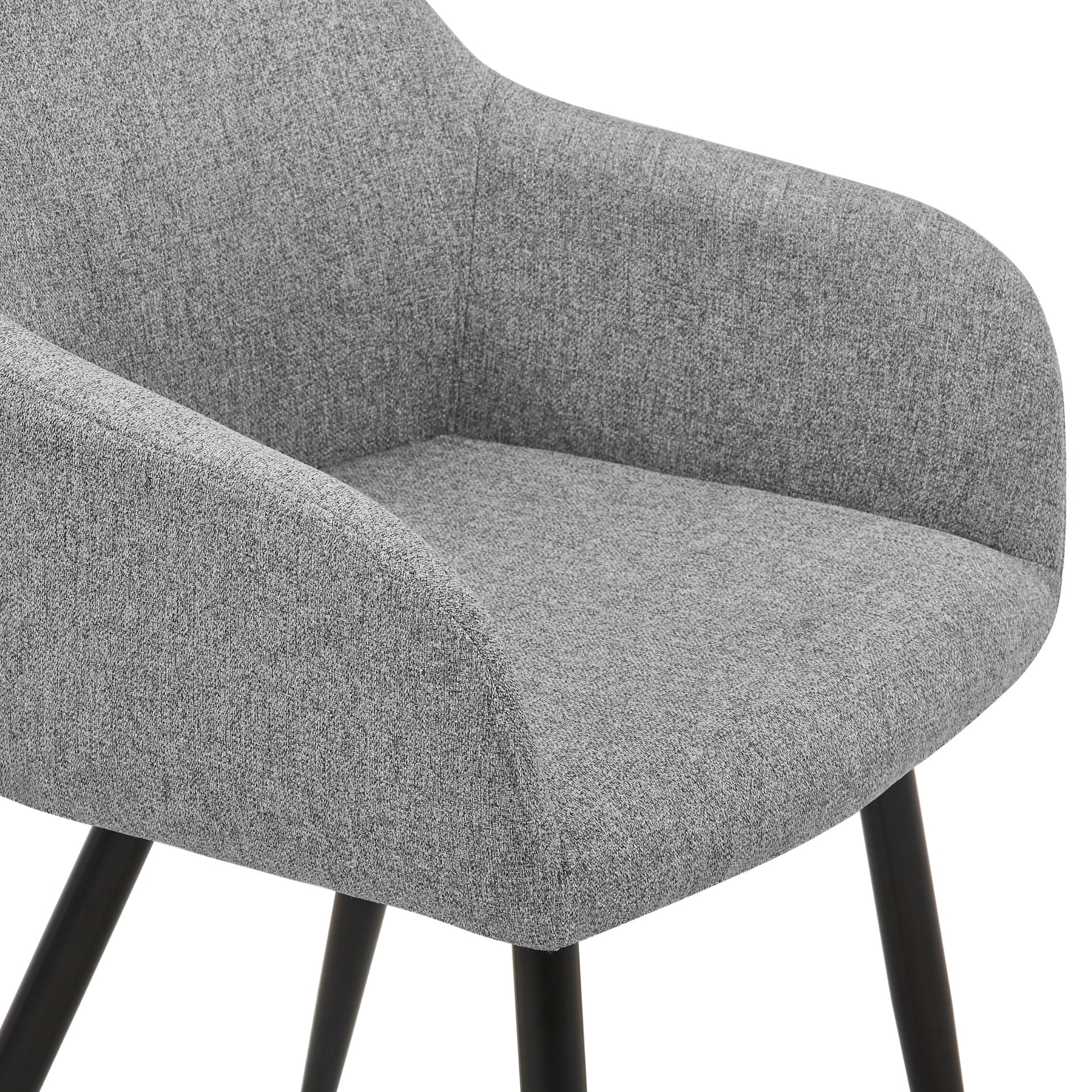 Jenna matstol - grå textil med svarta ben - Image 6
