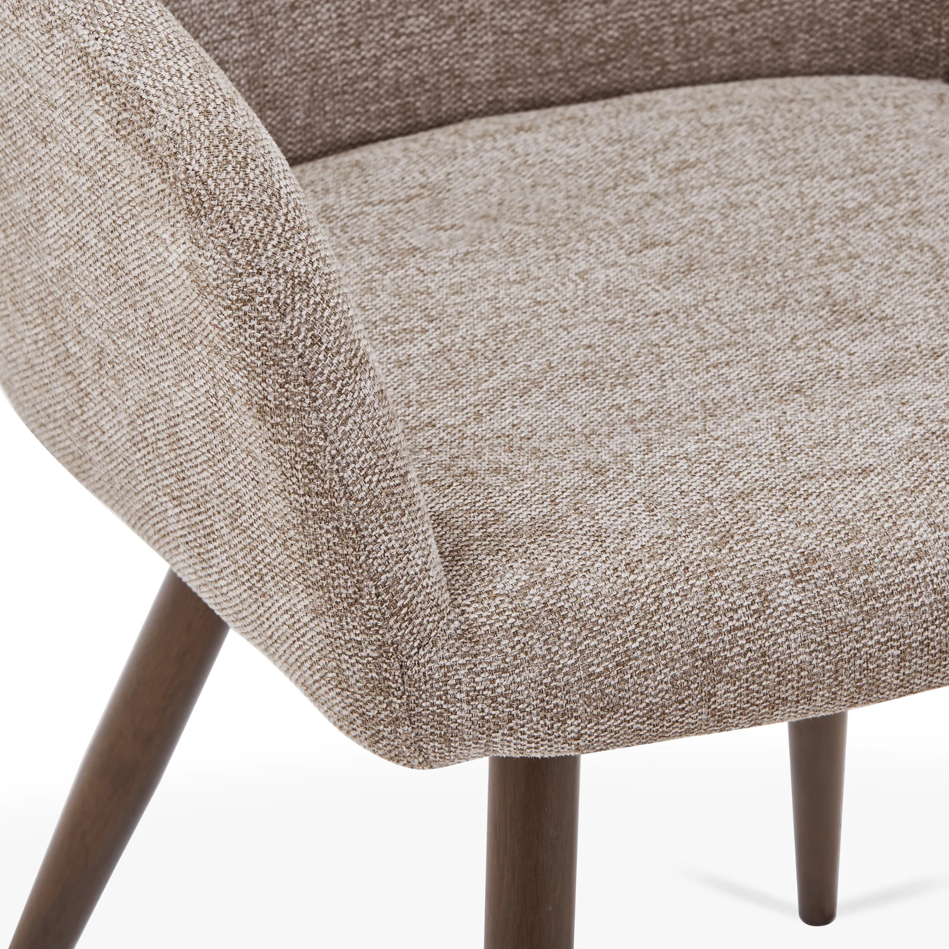 Jenna matstol - sandfärgad textil med rökt ek-look - Image 10