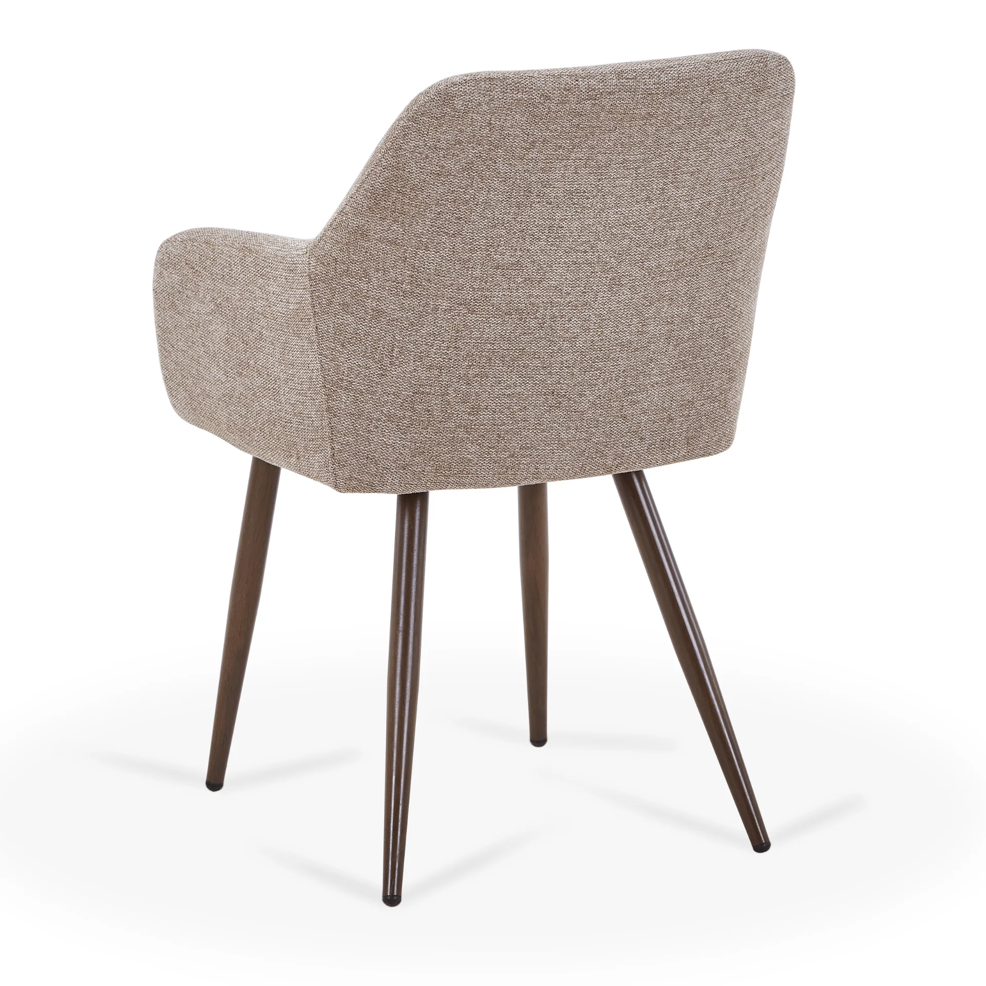 Jenna matstol - sandfärgad textil med rökt ek-look - Image 6
