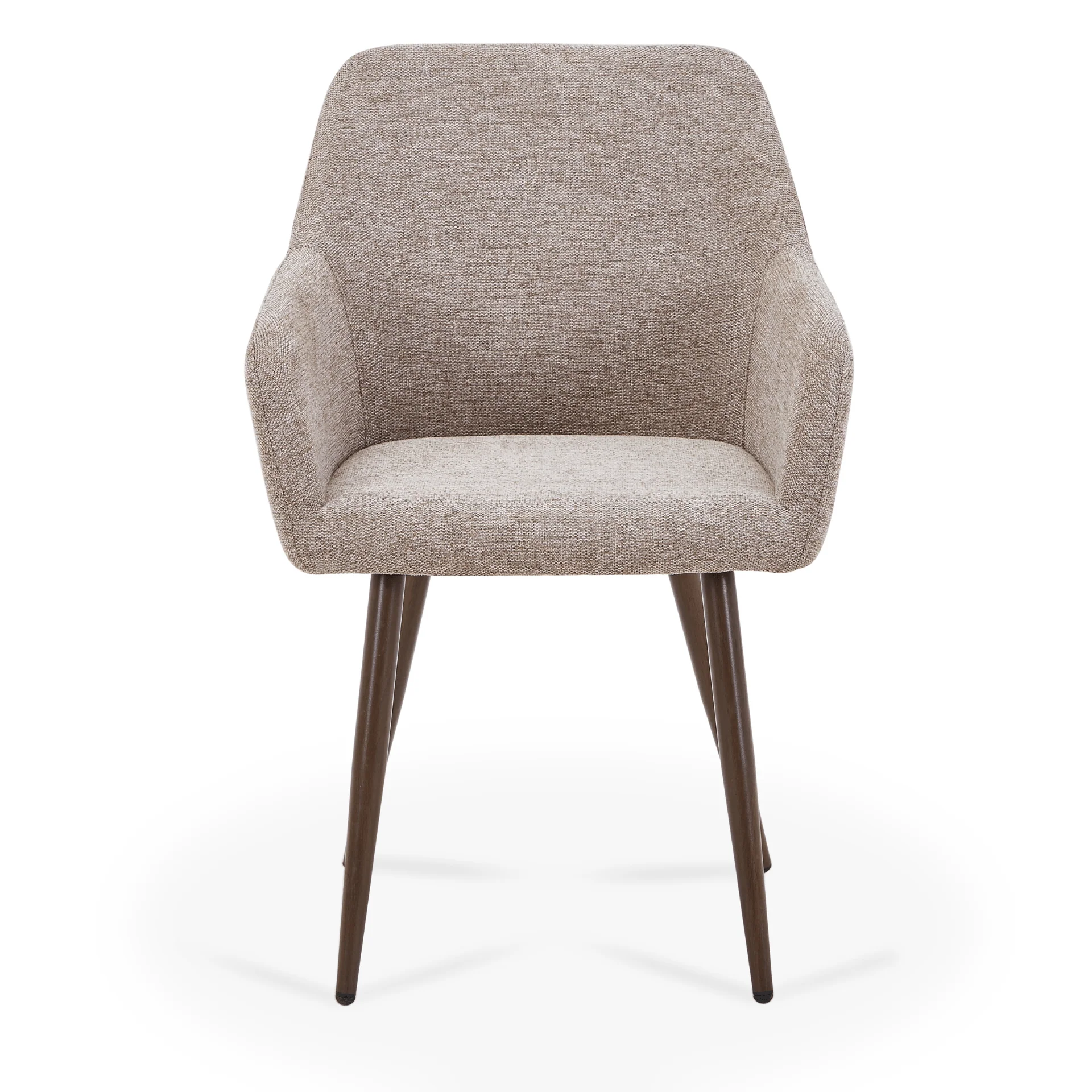 Jenna matstol - sandfärgad textil med rökt ek-look - Image 7