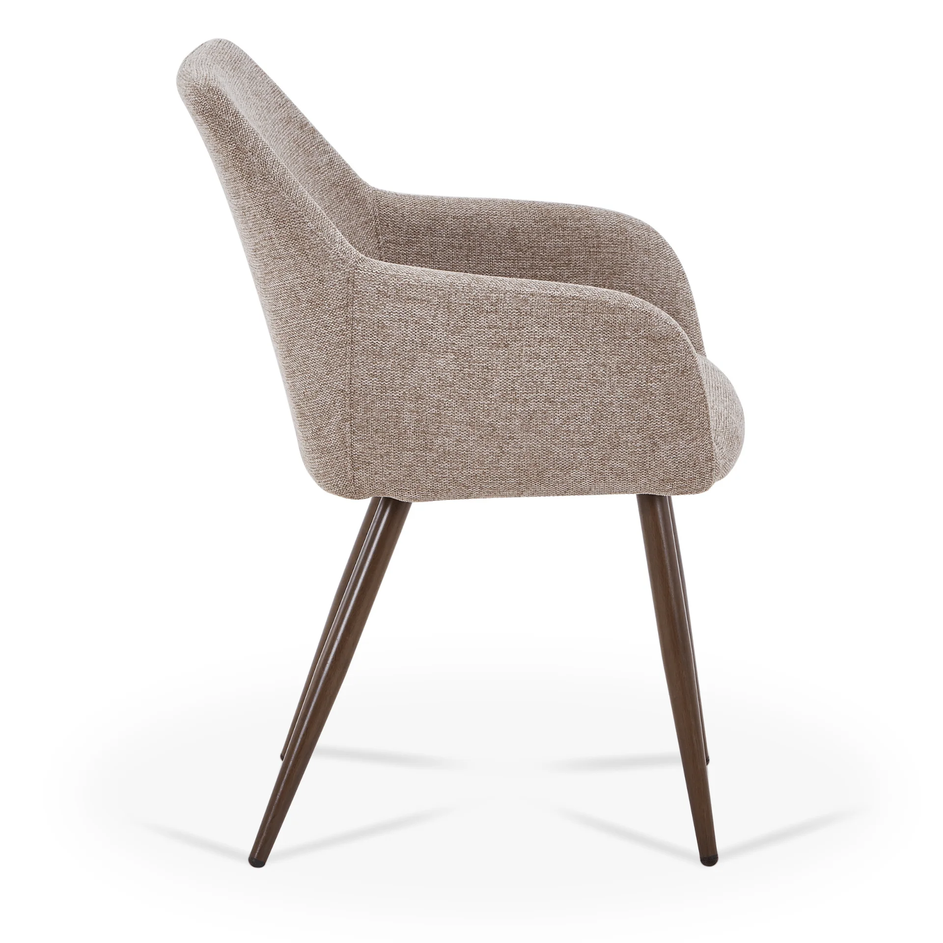 Jenna matstol - sandfärgad textil med rökt ek-look - Image 8