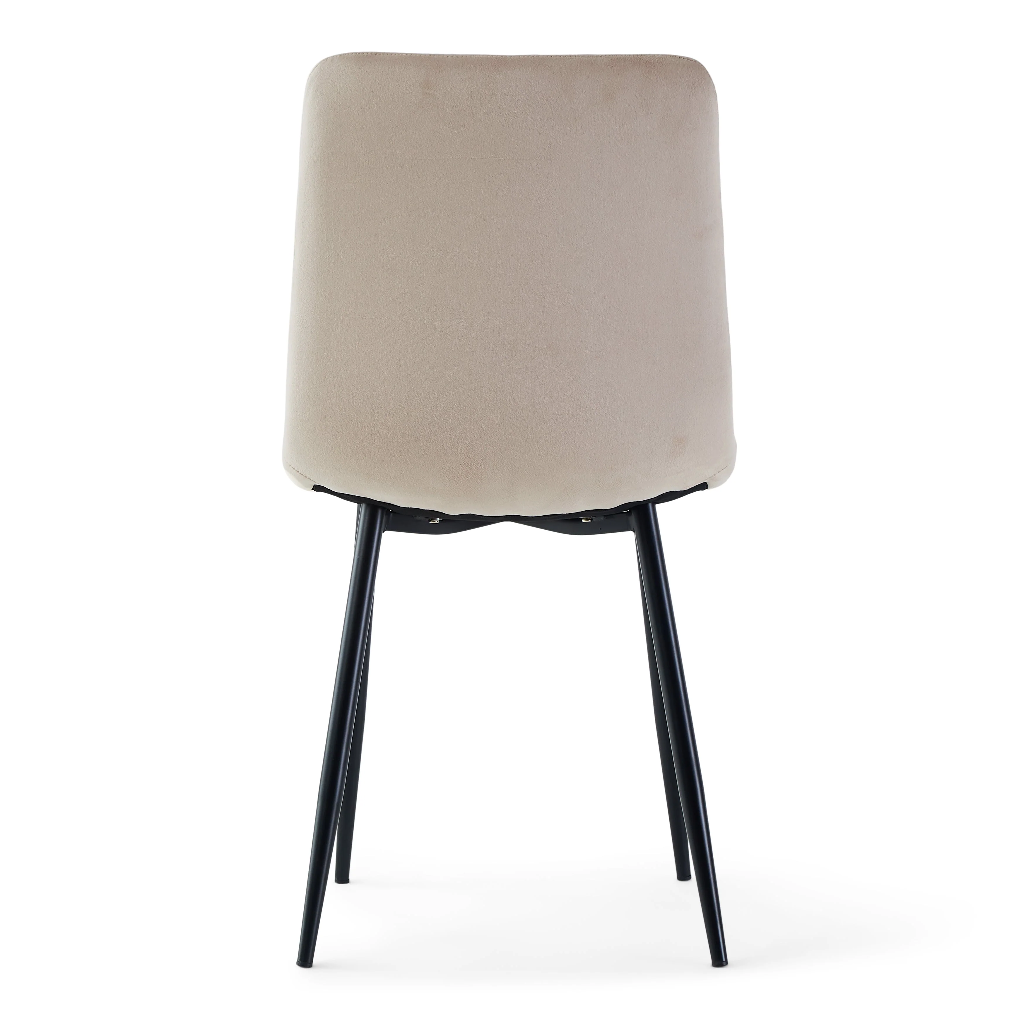 Jessi matstol - beige sammet med svarta metallben - Image 5