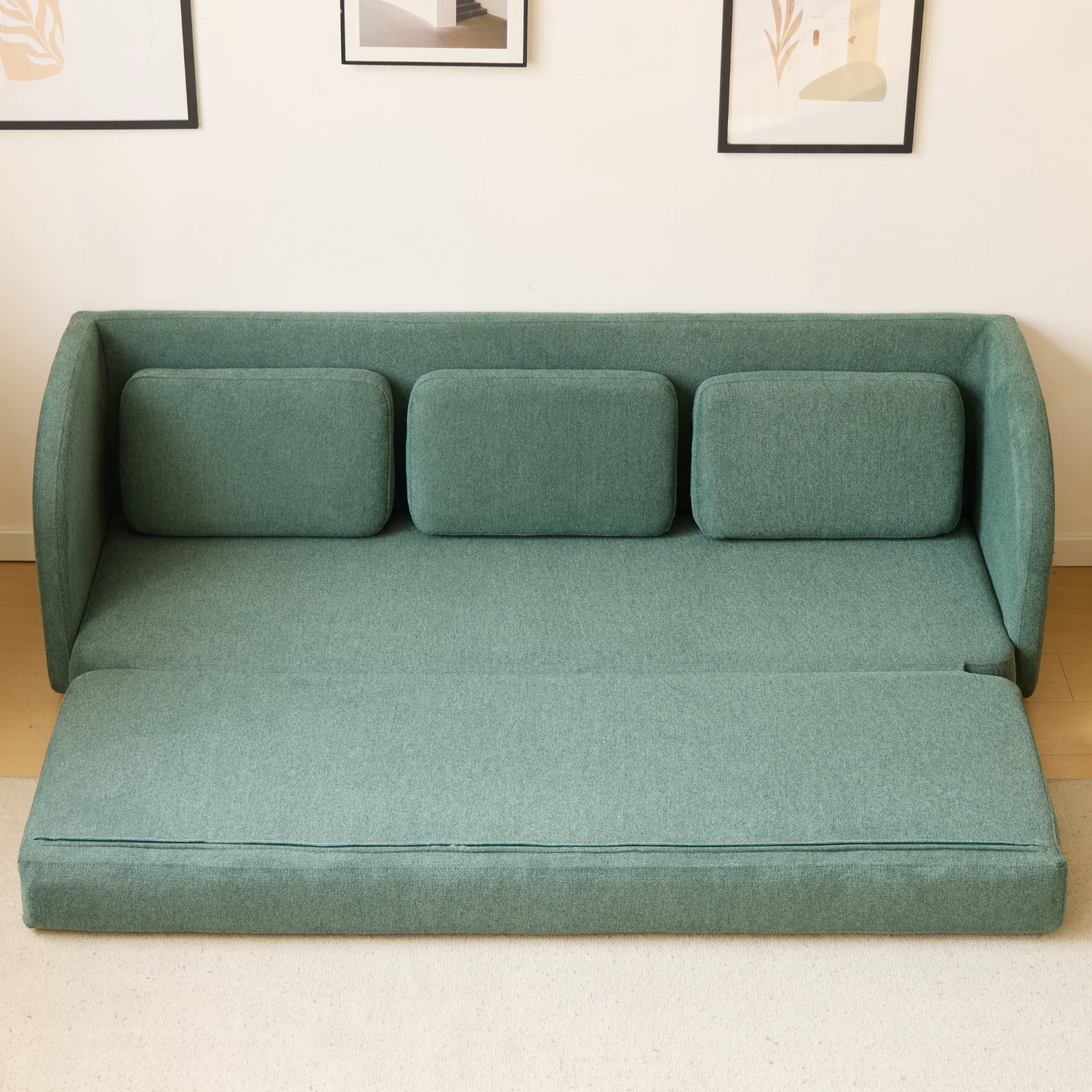 Katarina hopfällbar bäddsoffa grön L: 217 x D: 77/145 x H: 75 cm - Image 5