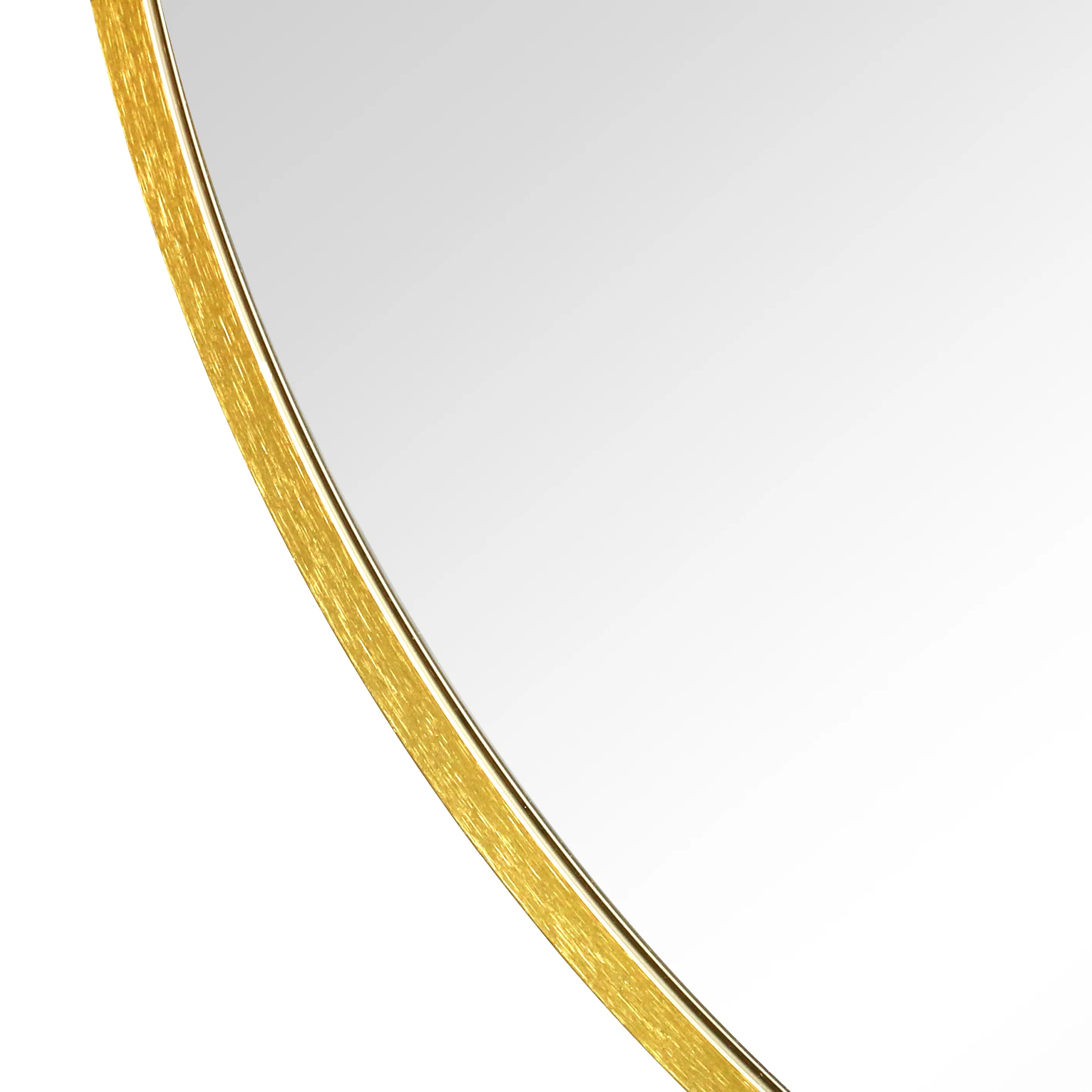 Kaya - Spegel rund med ram i mässing/guld Ø70 cm - Image 4