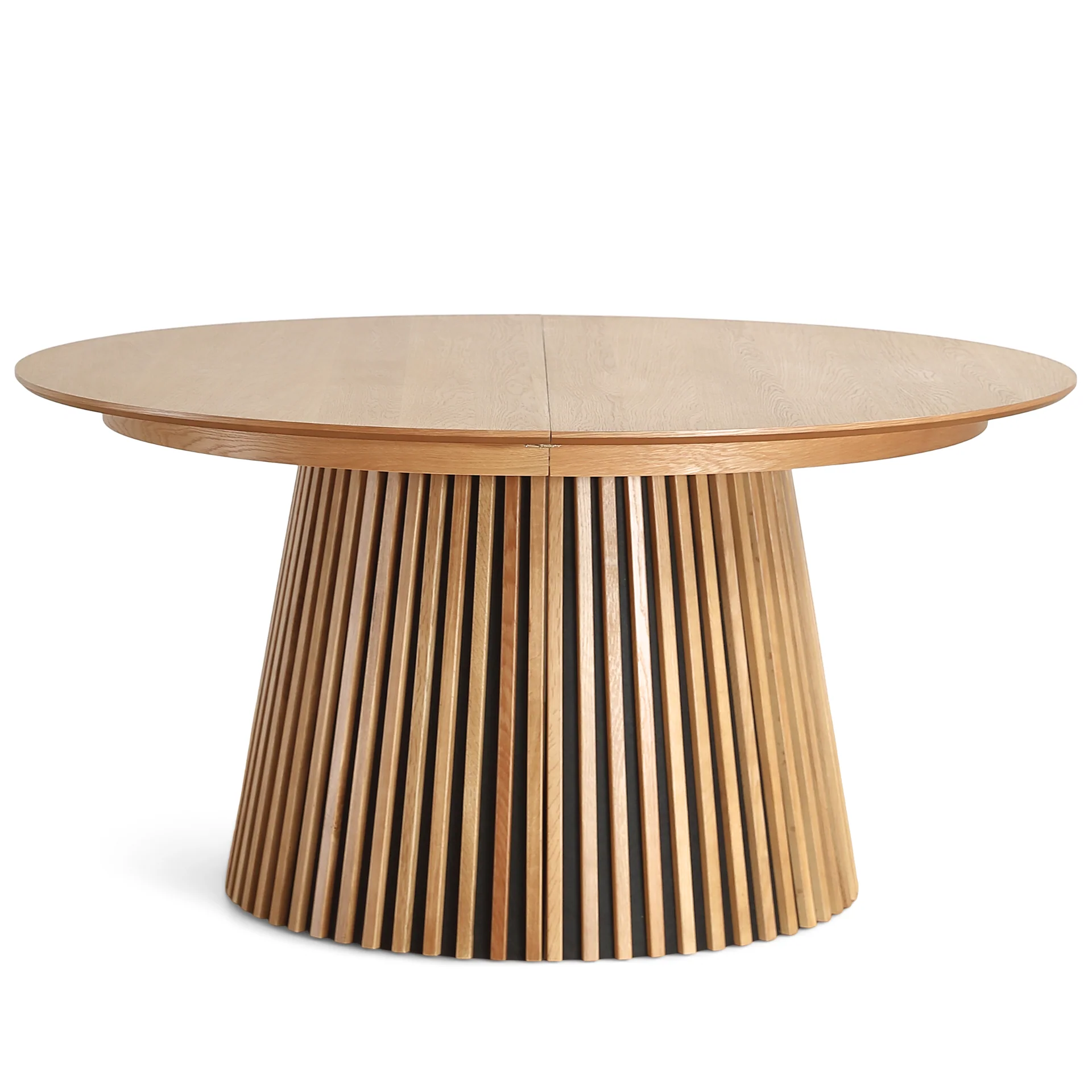 Lewis - Rundt lamellbord i ekfanér med utdragsfunktion 150/190/230 cm - 2 tilläggsskivor ingår - Image 9